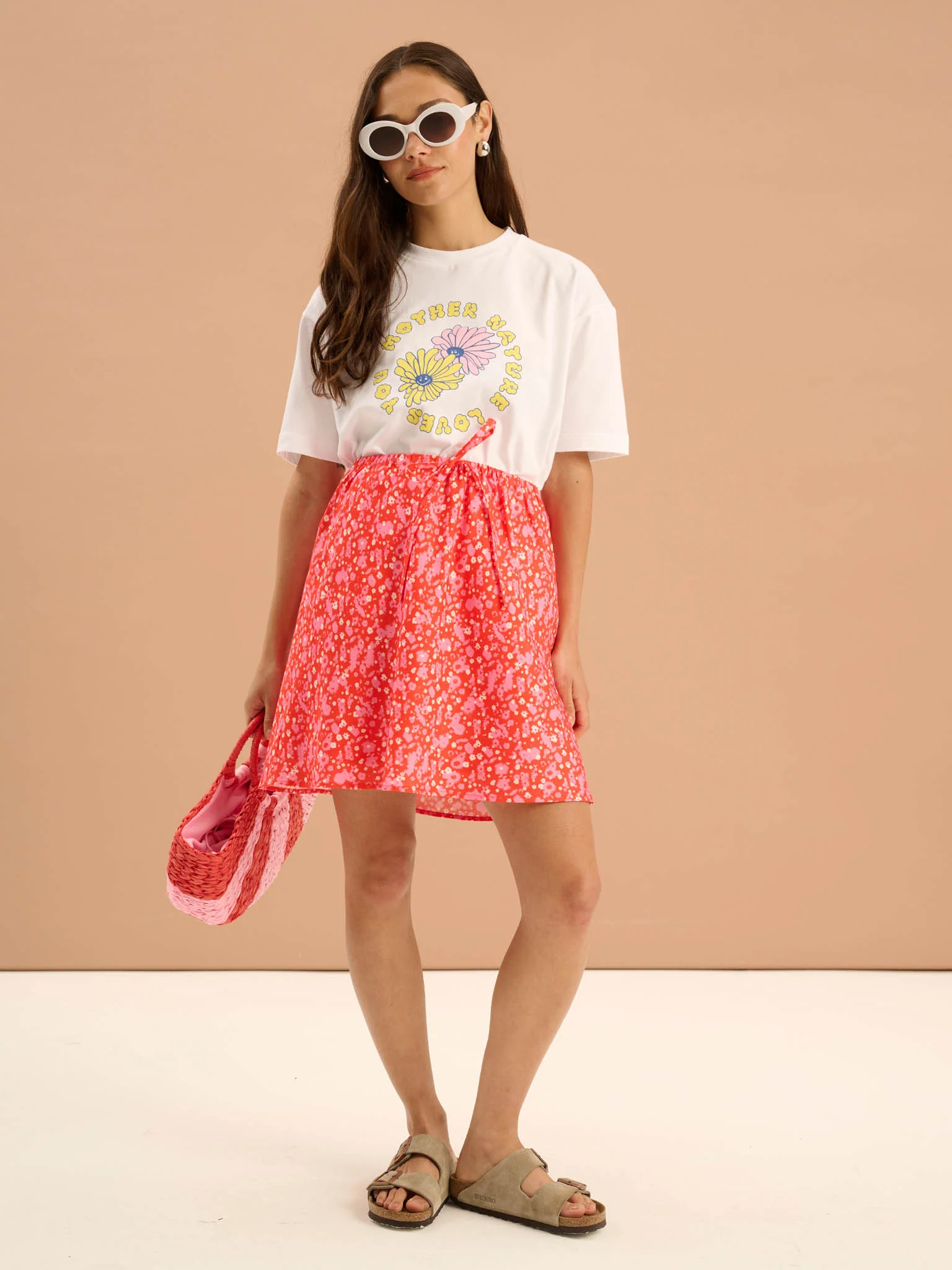 Nessa Floral Drawcord Mini Skirt - Image 2