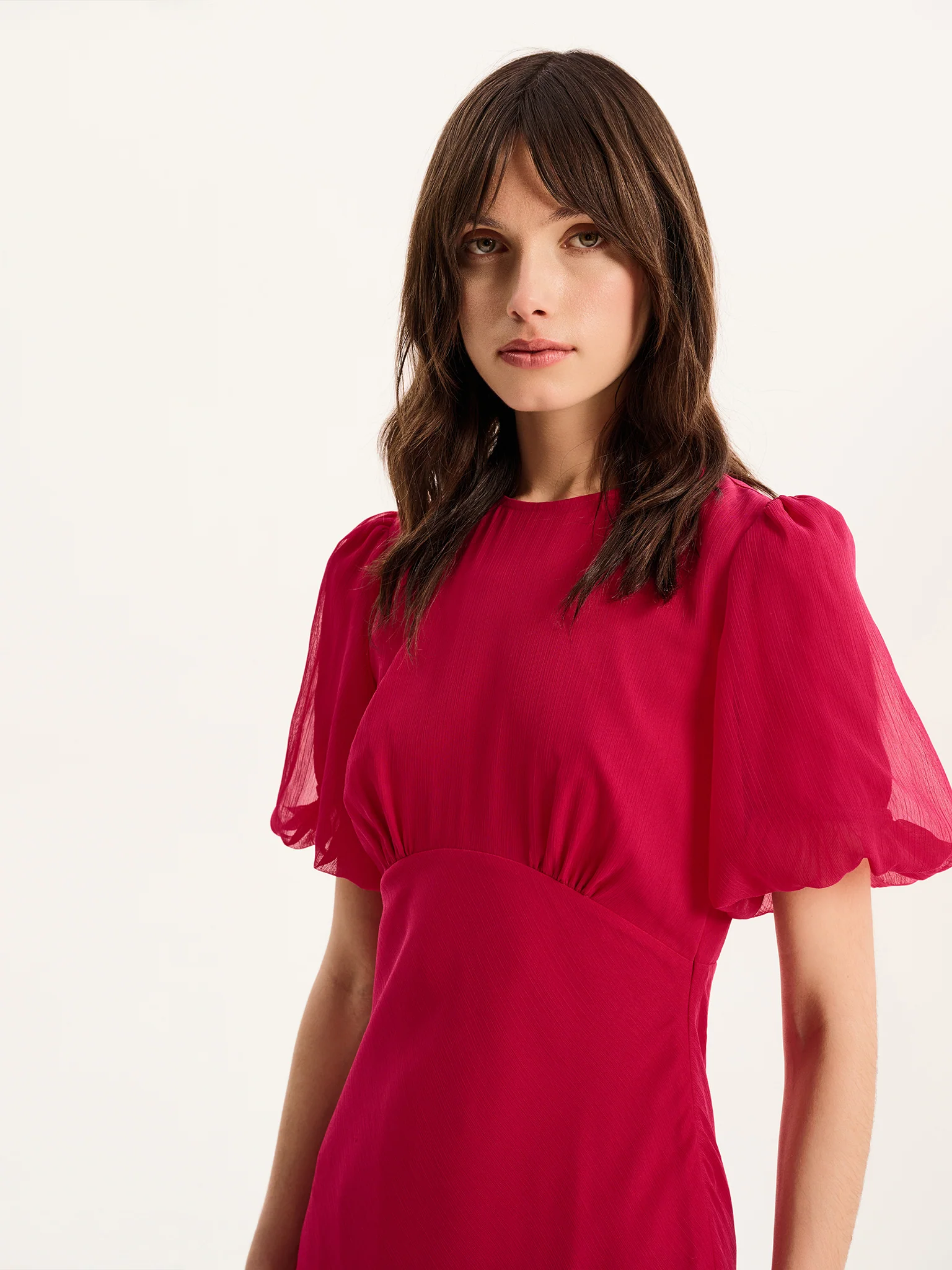 Nola Dress  in Magenta - Image 3