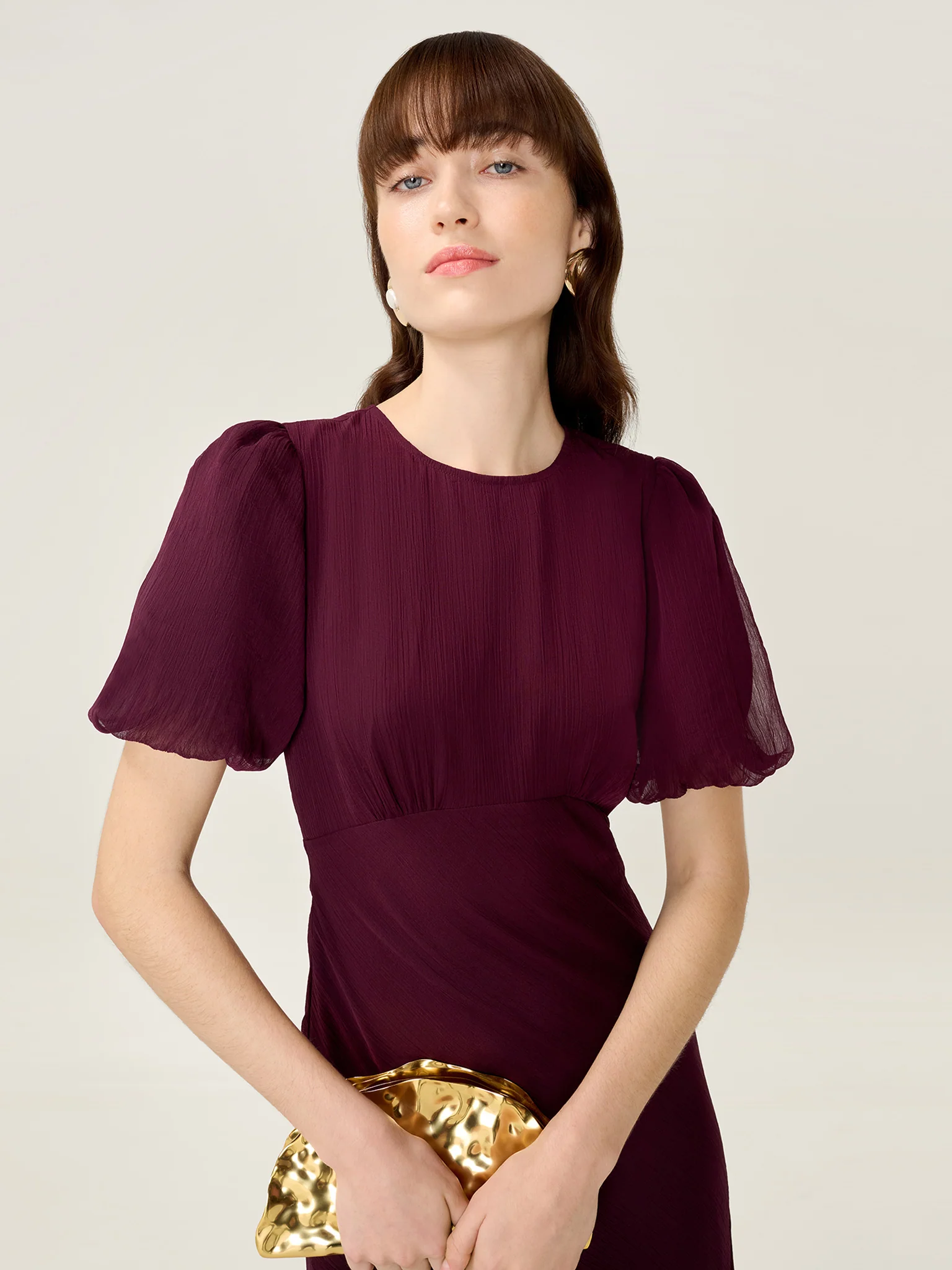 Nola Dress in Merlot - Image 2