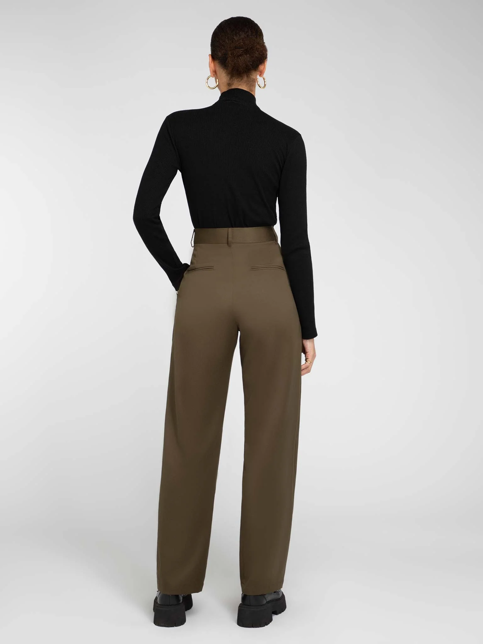 North Mock Neck Top in Black - Image 3