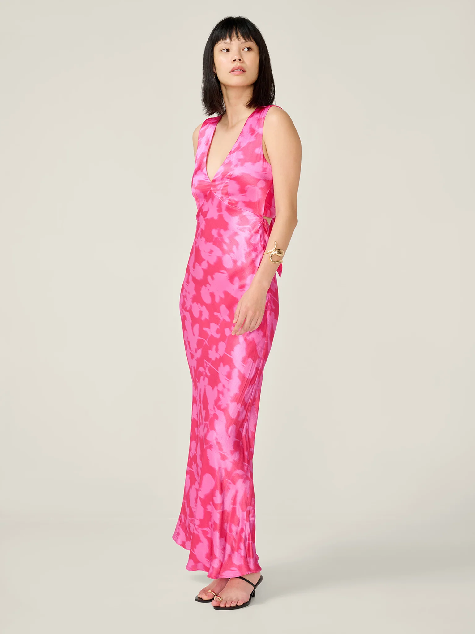 Nova Dress in Blurred Floral Magenta - Image 3