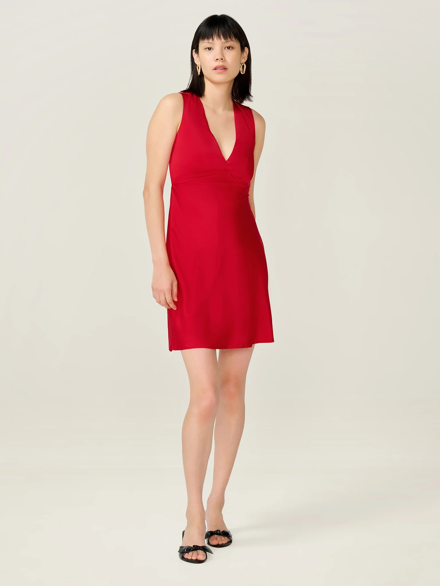 Nova Mini Dress in Barbados Cherry - Image 2