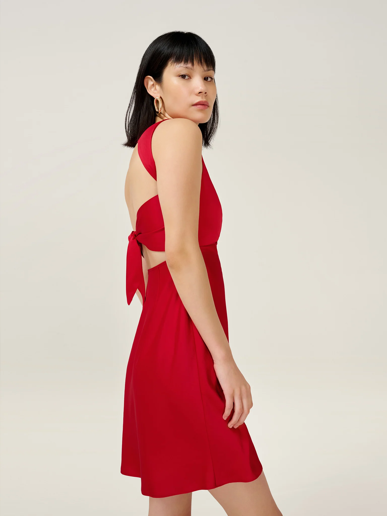 Nova Mini Dress in Barbados Cherry - Image 6