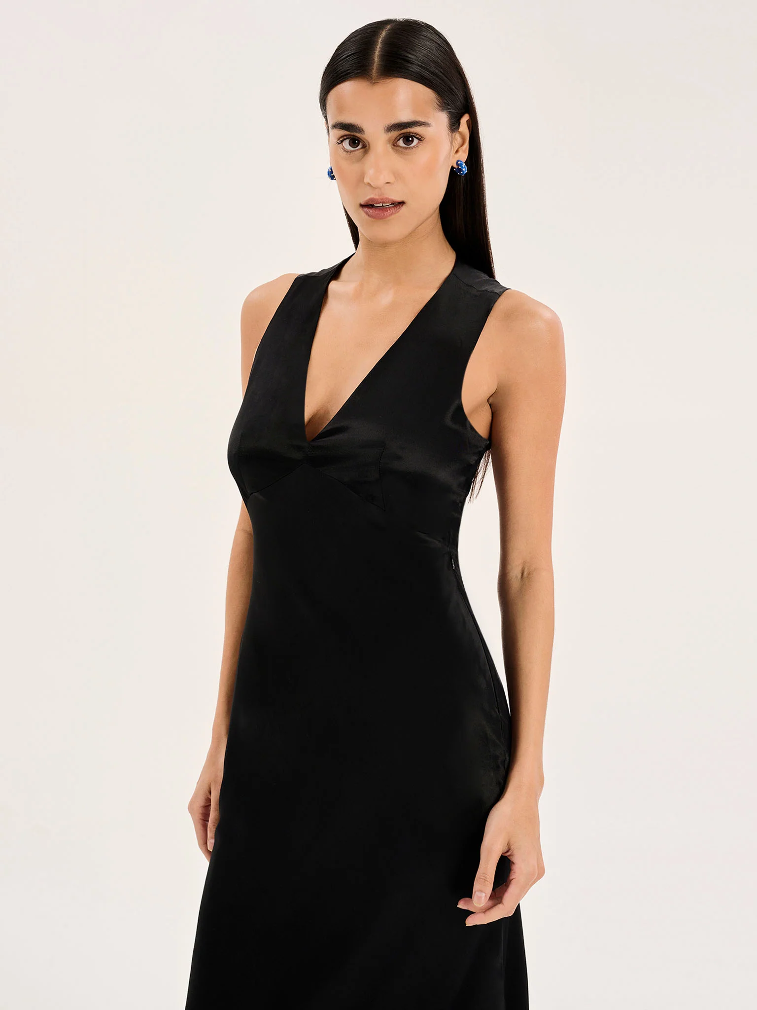 Nova Tie Dress in Black - Image 4