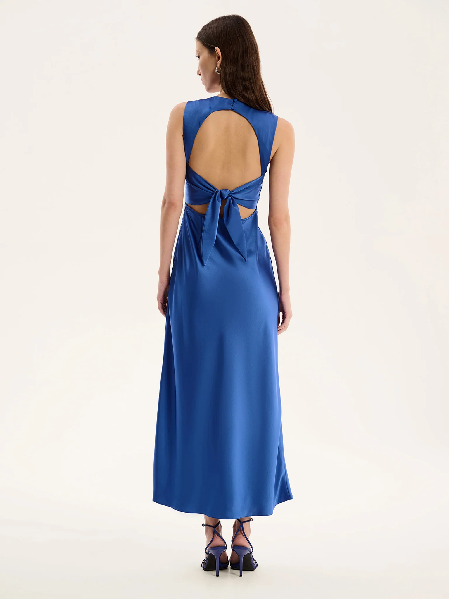 Nova Tie Back Dress in Cobalt - Image 2