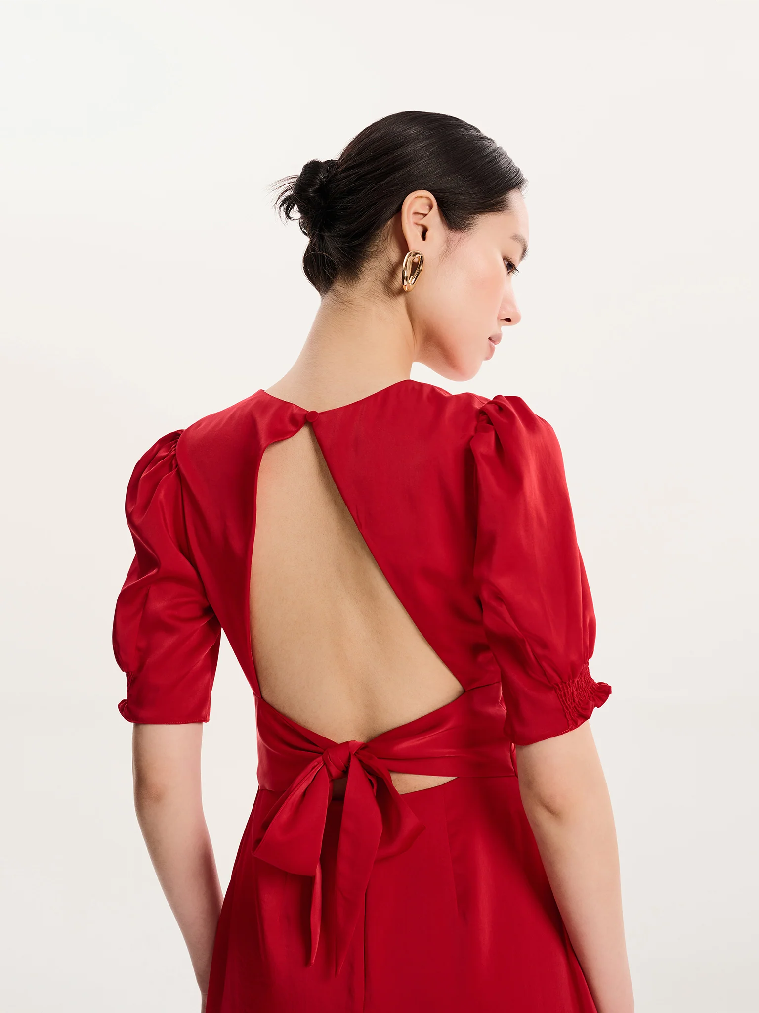 Odette Dress in Barbados Cherry - Image 2