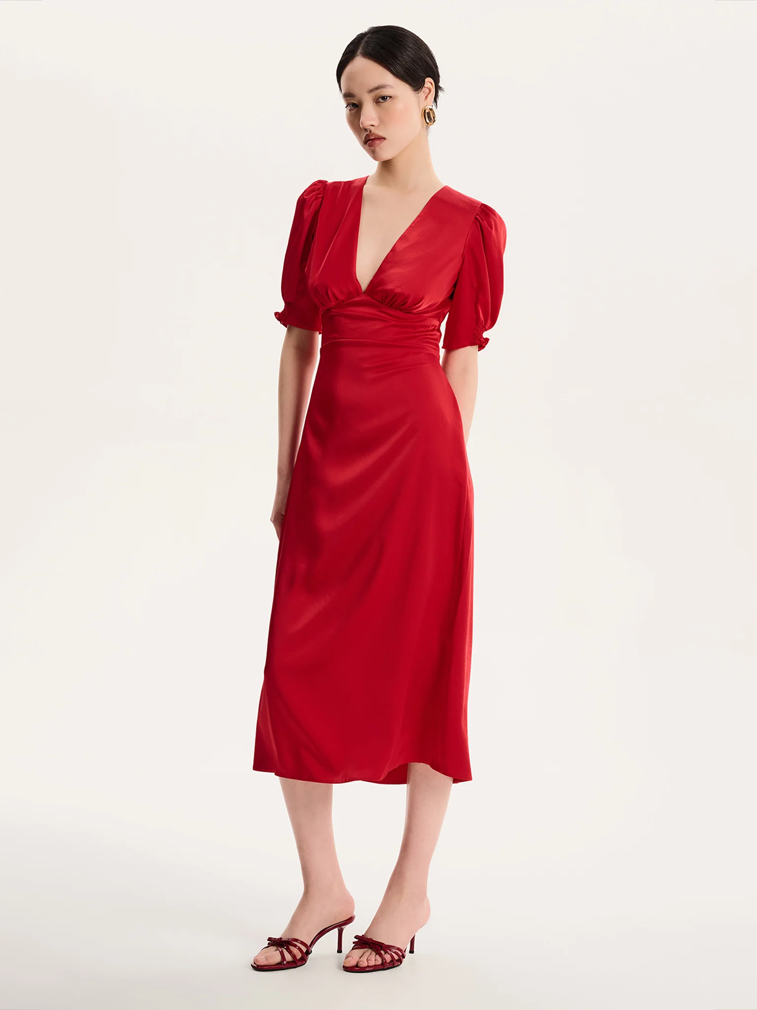 Odette Dress in Barbados Cherry - Image 3