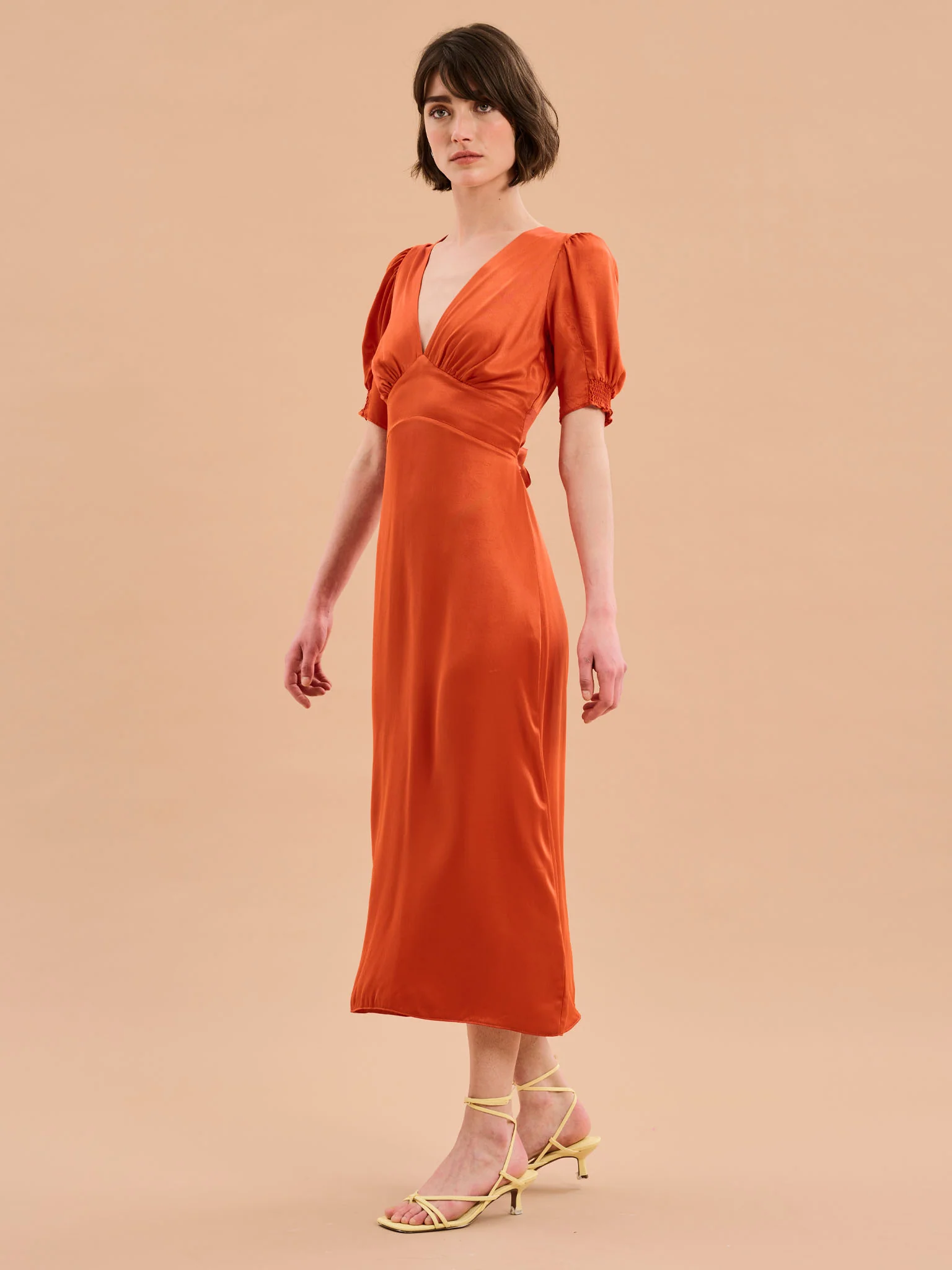 Odette Dress in Burnt Orange - Image 2