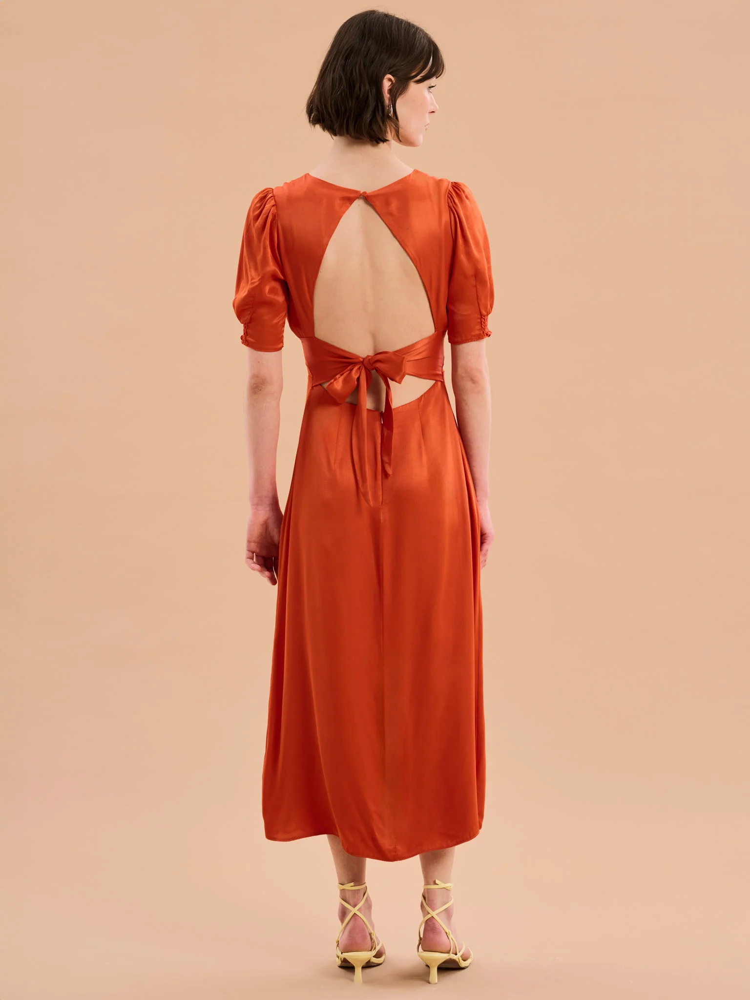 Odette Dress in Burnt Orange - Image 3