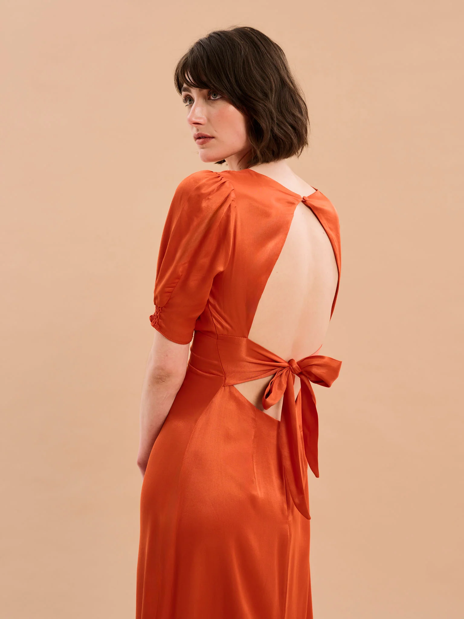 Odette Dress in Burnt Orange - Image 4