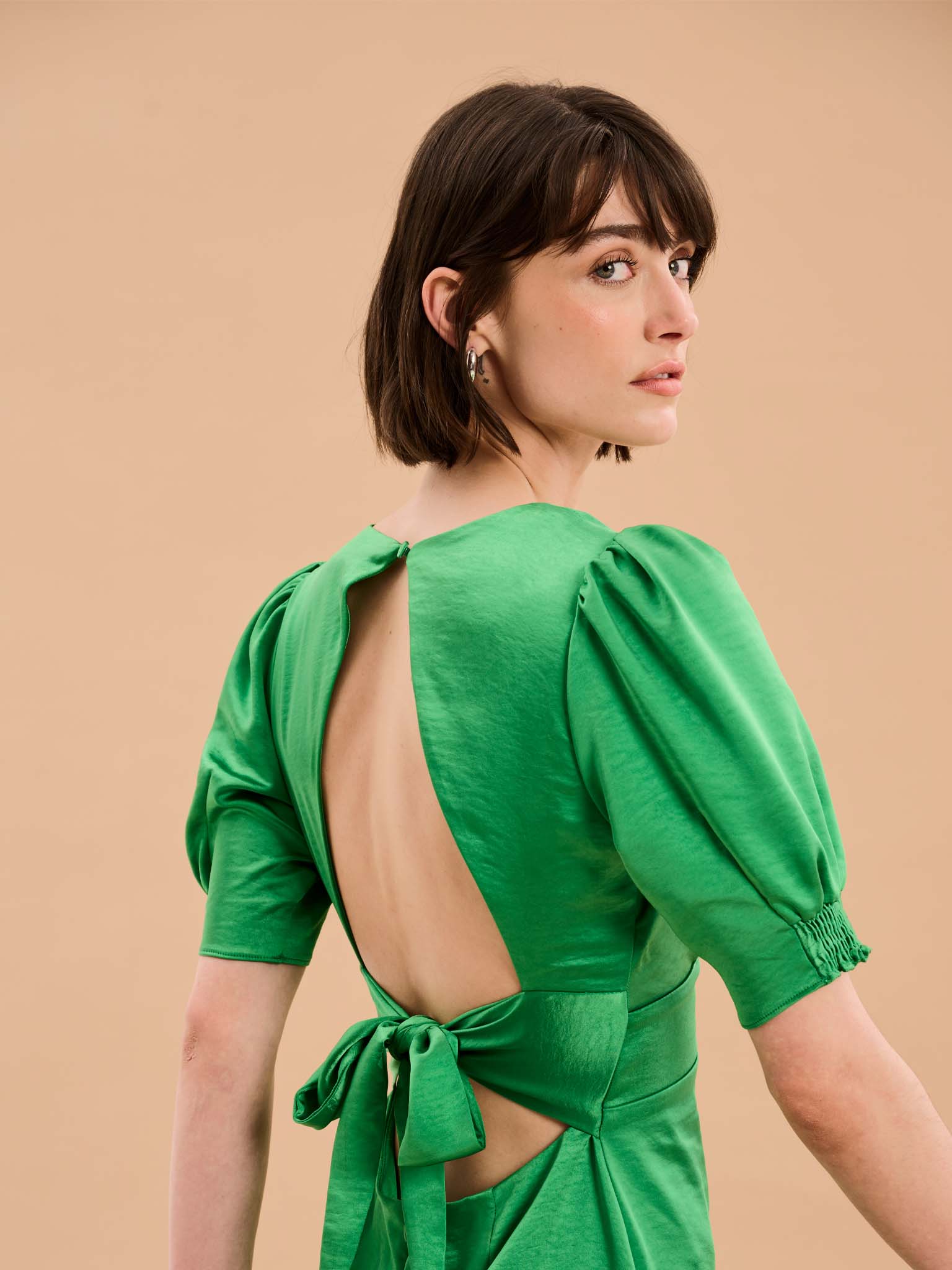 Odette Dress in Fern Green - Image 4