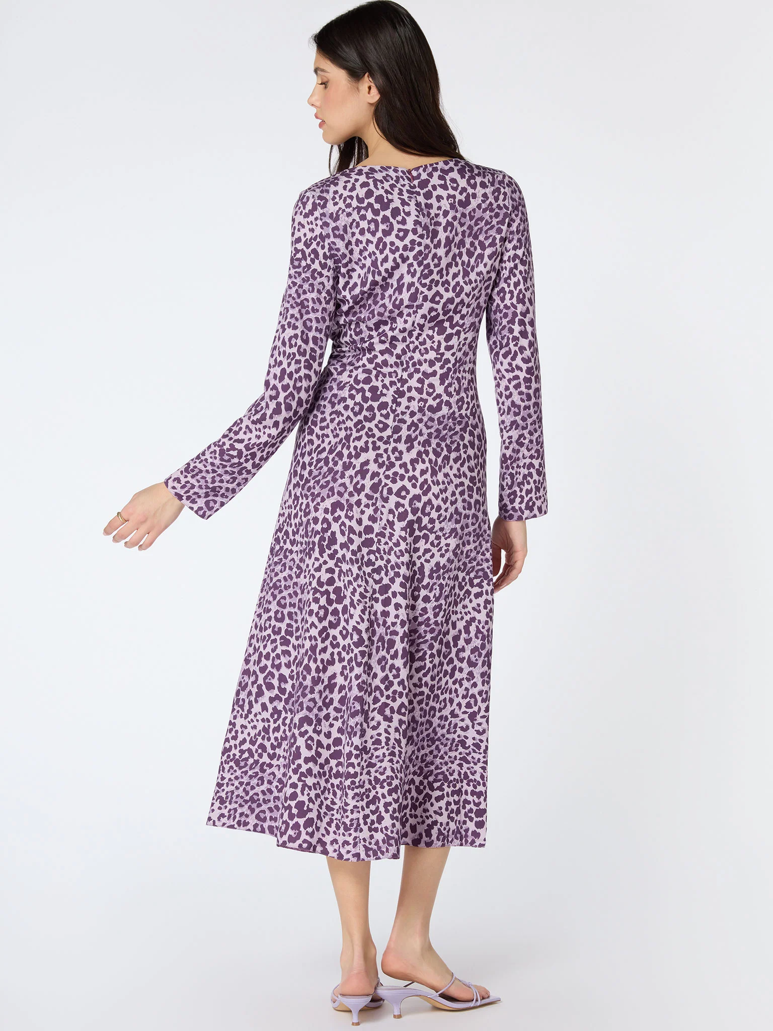 Olenia Dress in Purple Cheetah Print - Image 3