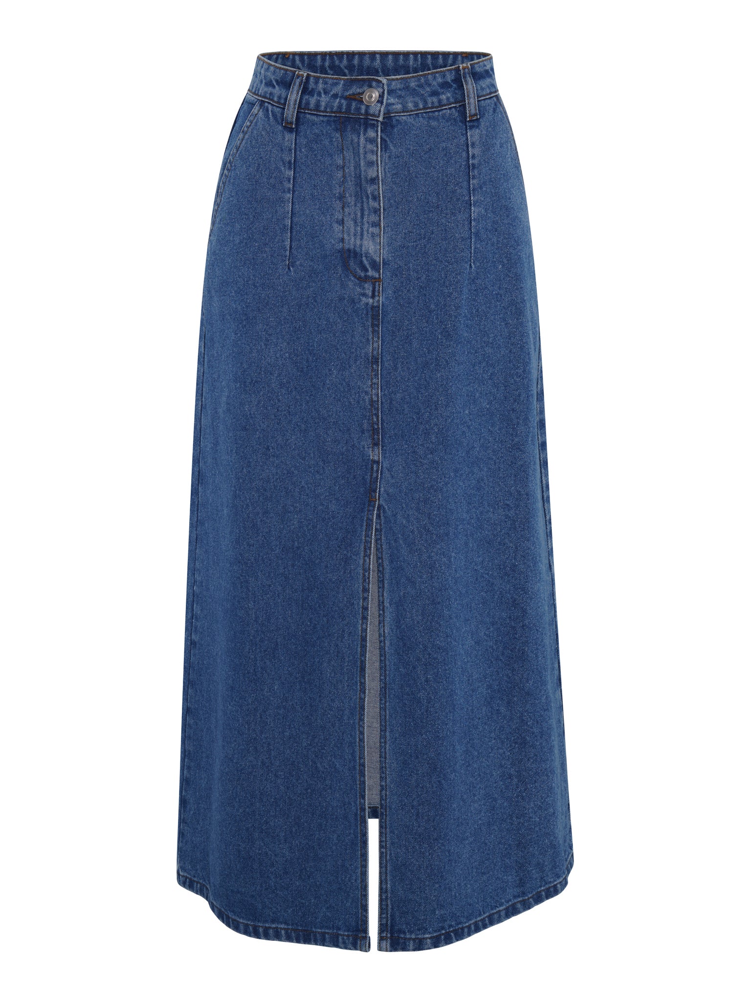 Olive Denim Skirt - Image 4