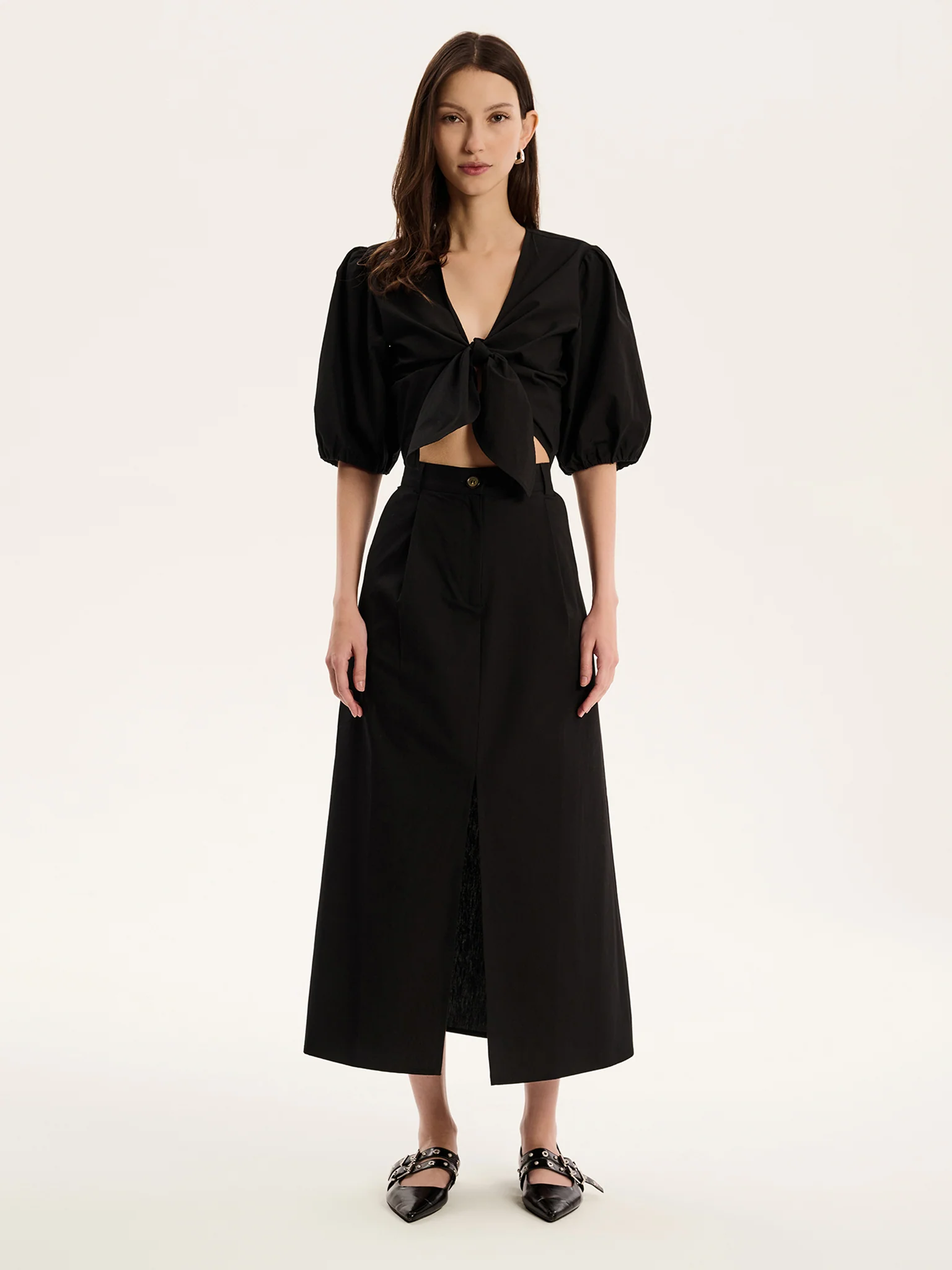 Olive Skirt in Black - Image 2