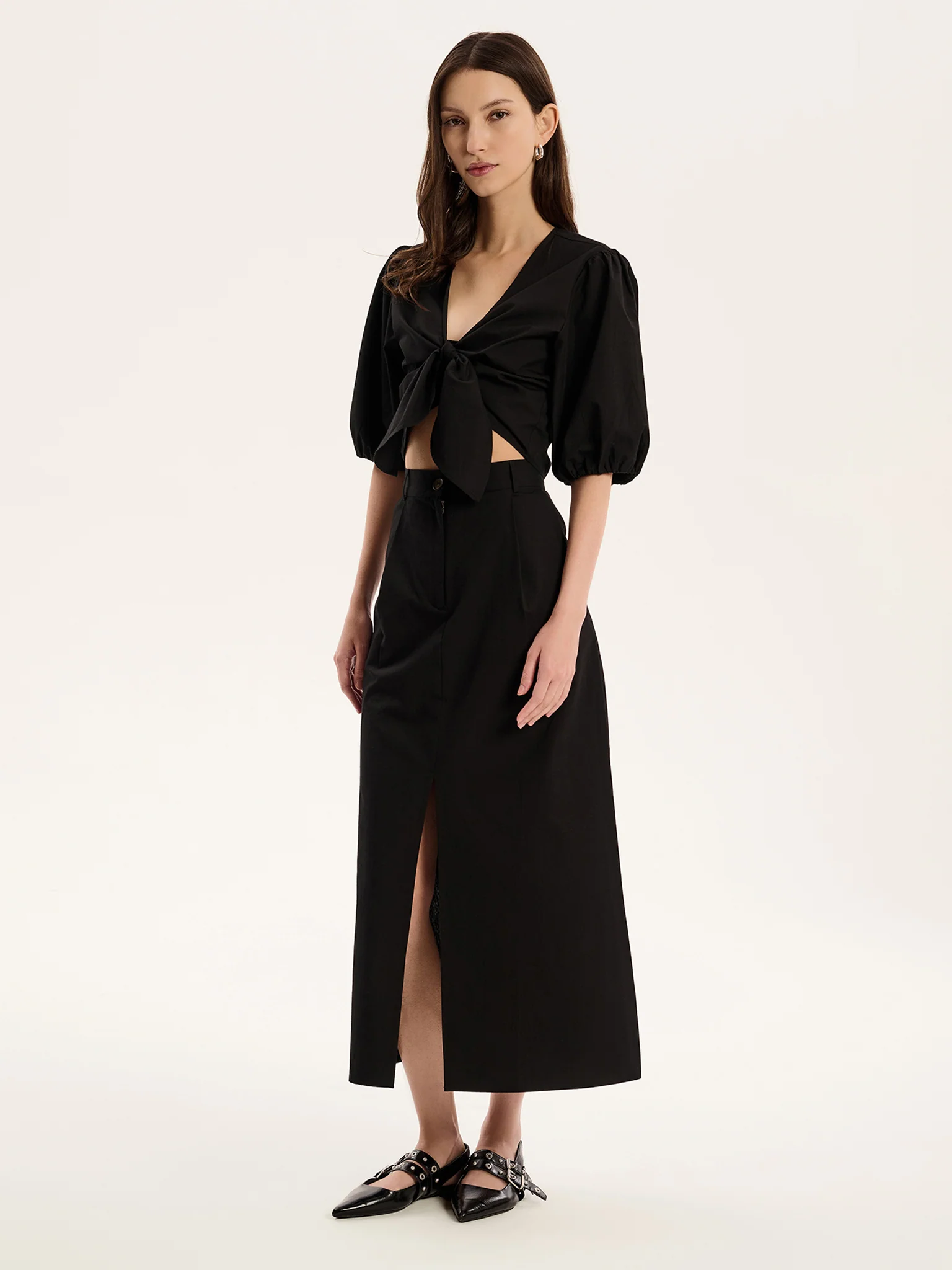 Olive Skirt in Black - Image 4