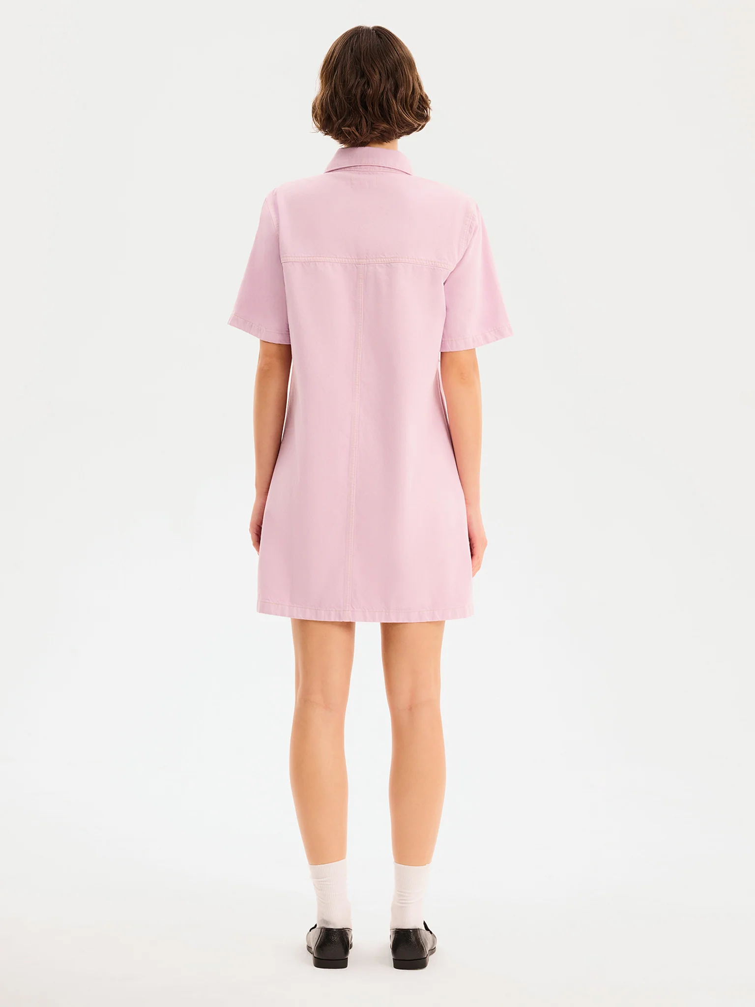 Olivia Denim Dress in Lilac - Image 3