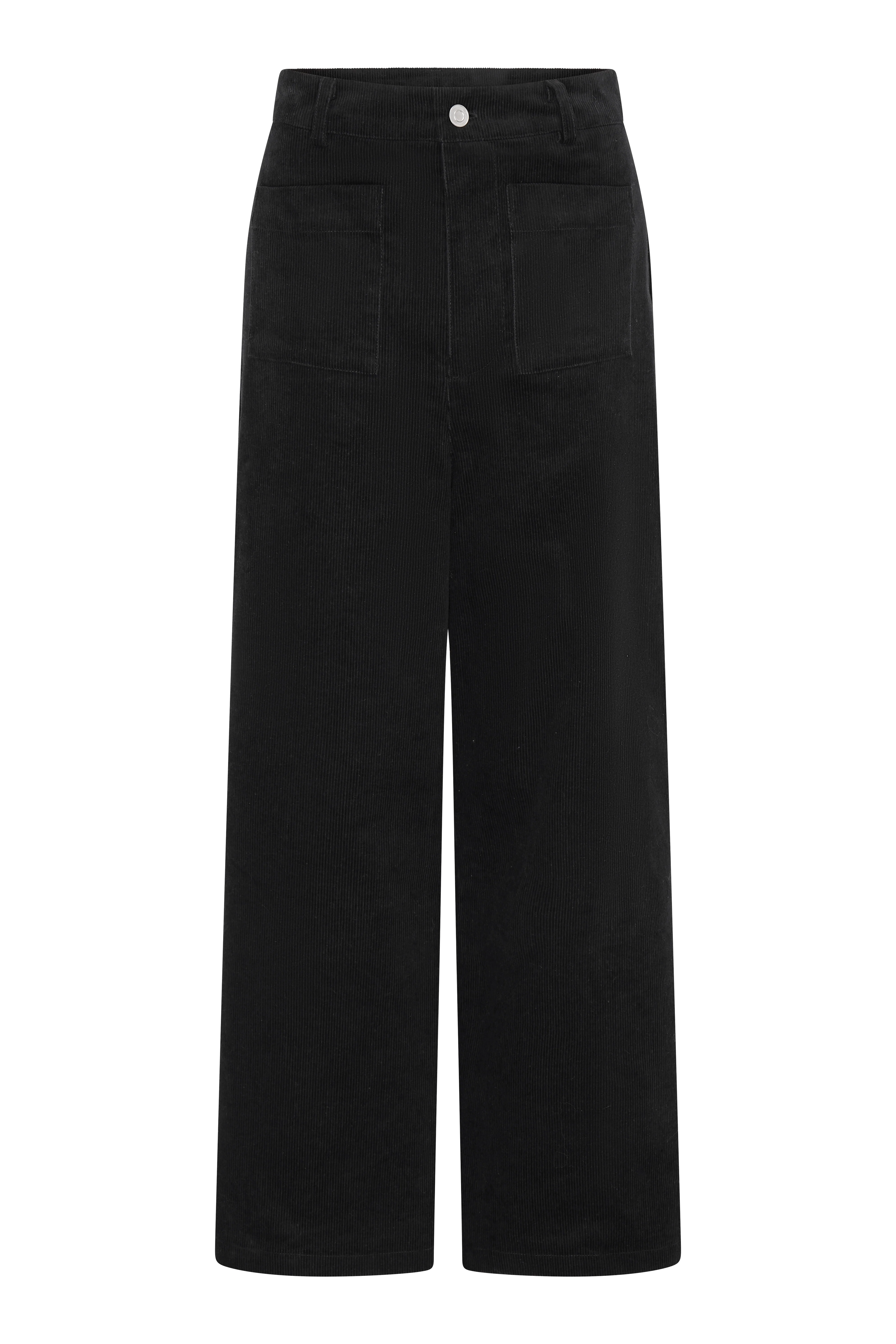 Orielle Cropped Cord Trouser in Black - Image 5