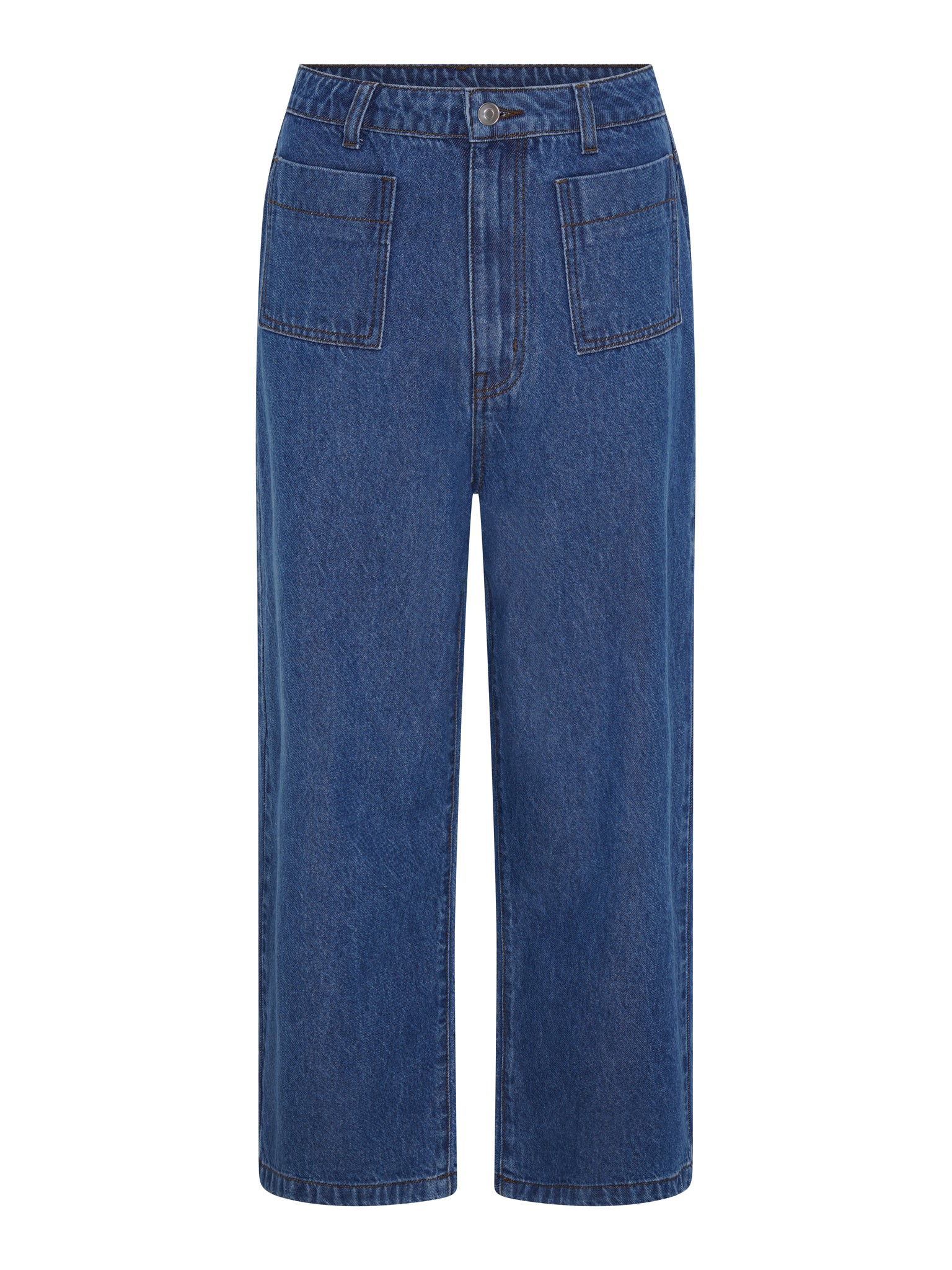Orielle Cropped Jean in Mid Wash - Image 5