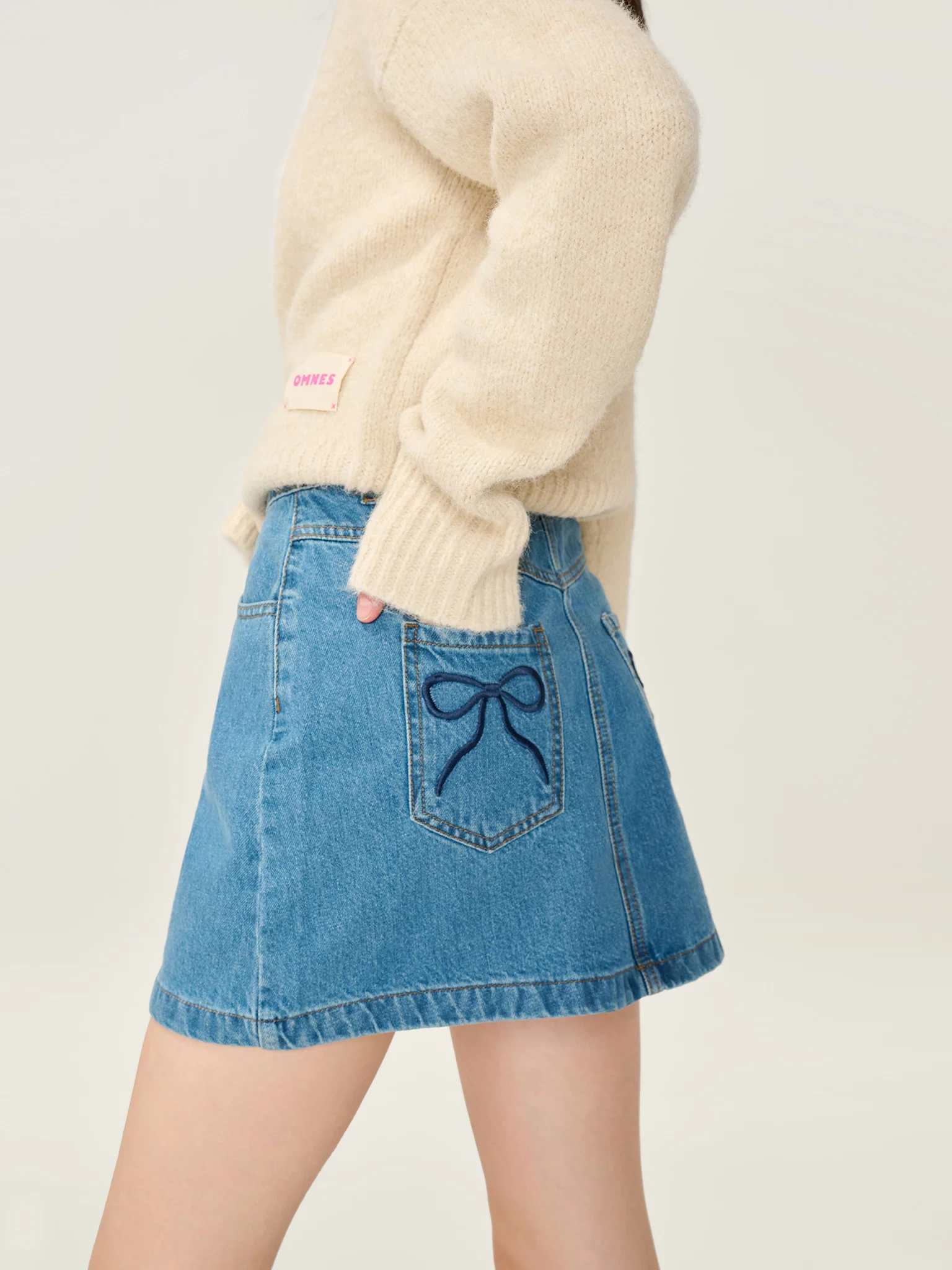 Ottie Bow Skirt in Midwash - Image 2