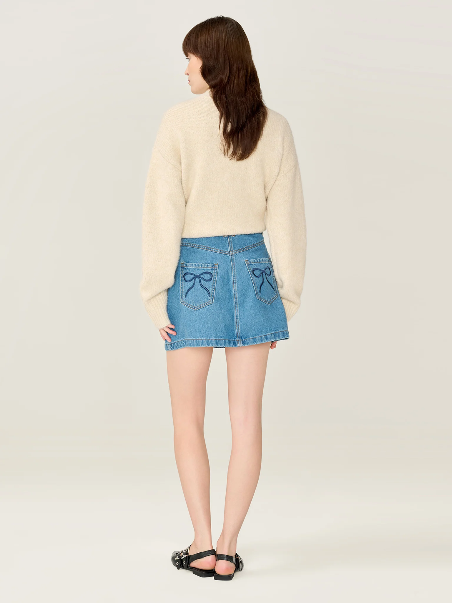 Ottie Bow Skirt in Midwash - Image 4