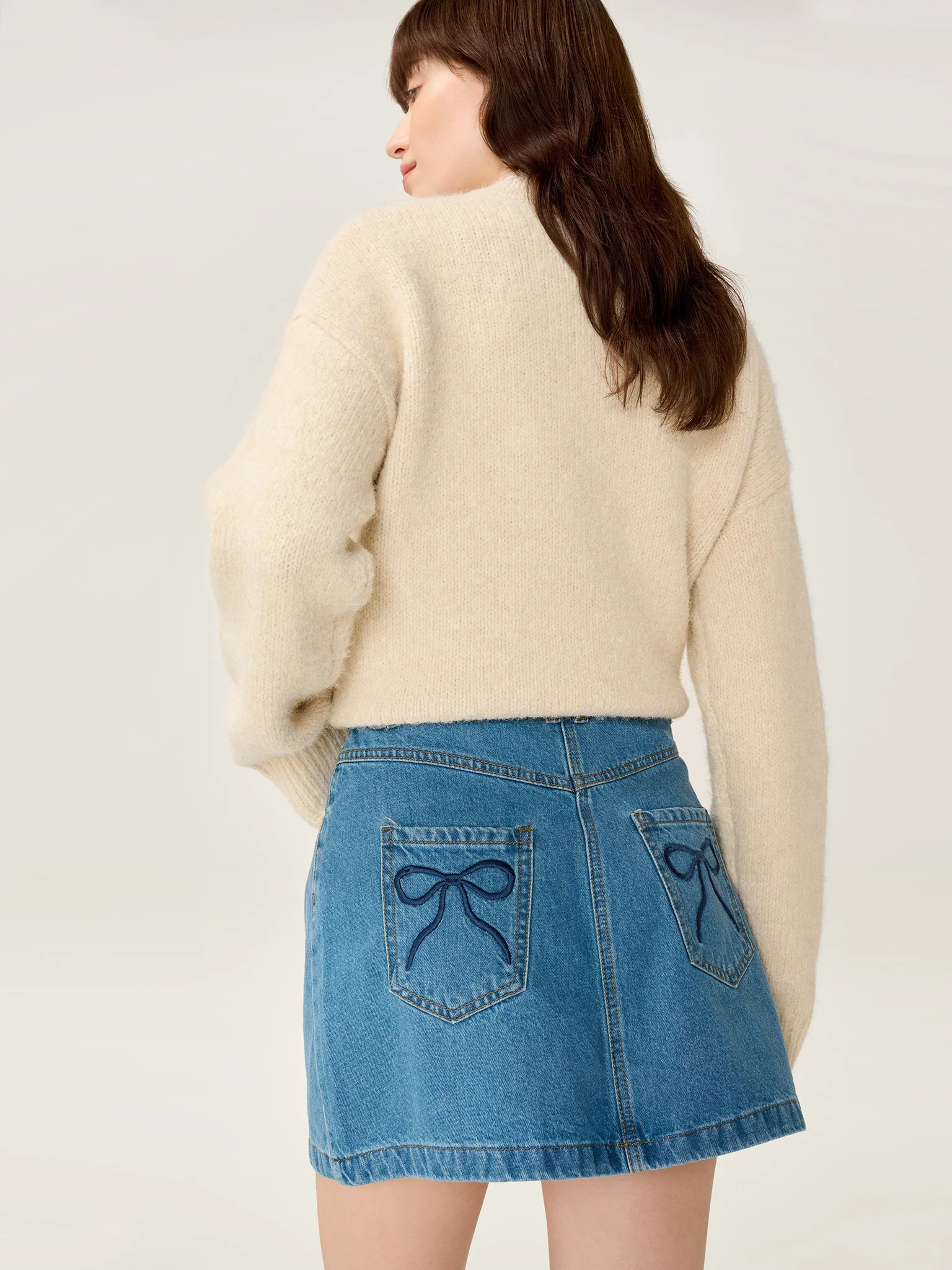 Ottie Bow Skirt in Midwash - Image 5