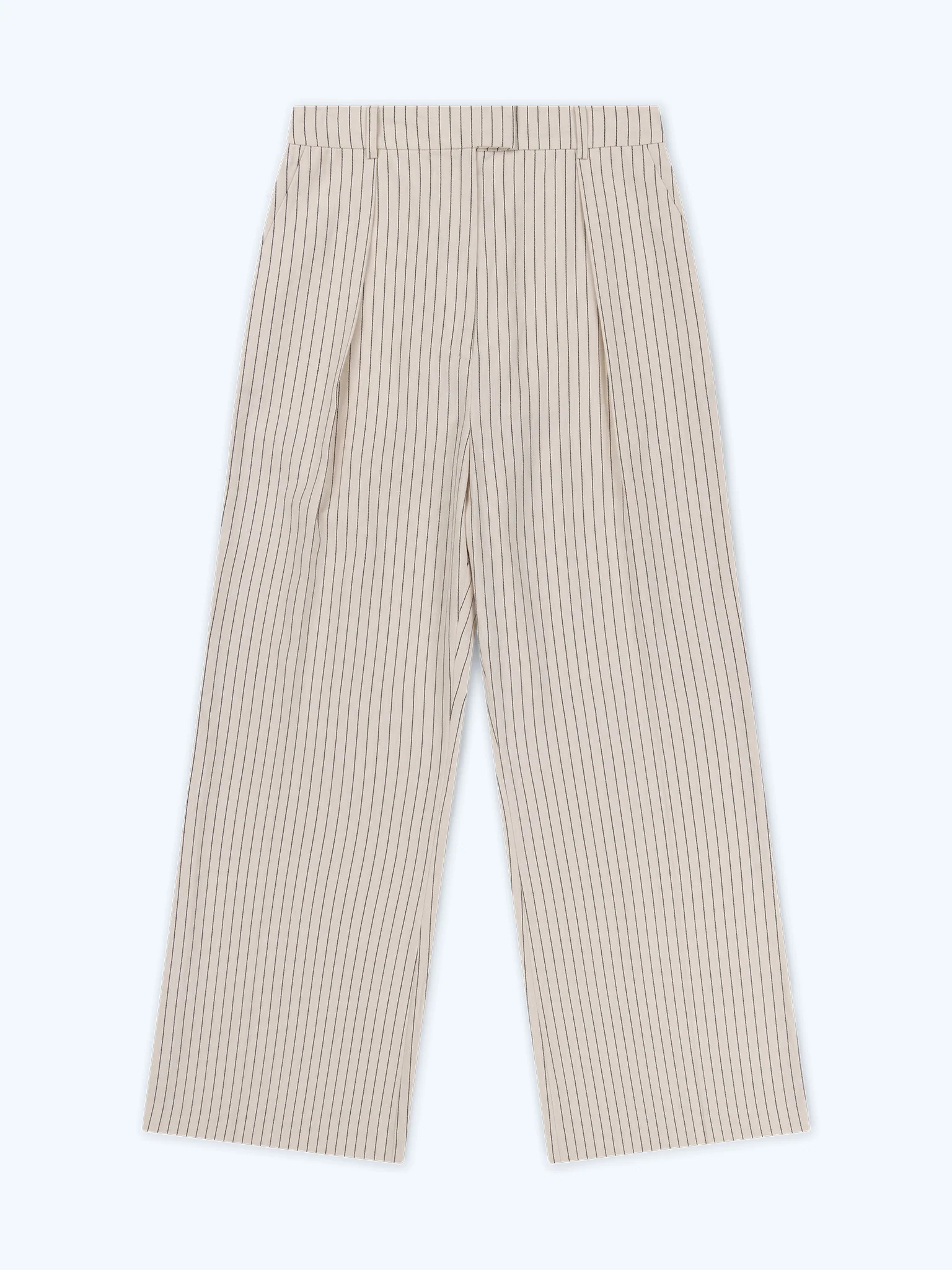 Pearl Trouser in Cream and Black Stripe - Image 6