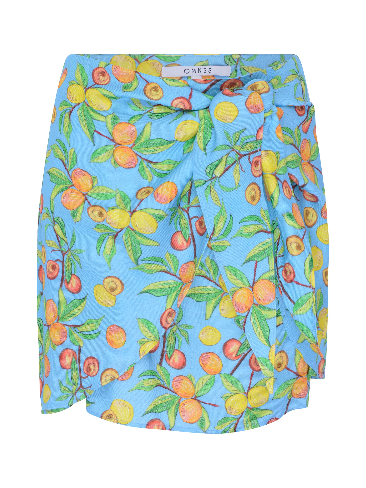 Percy Twill Frill Fruit Print Wrap Front Skirt - Image 6
