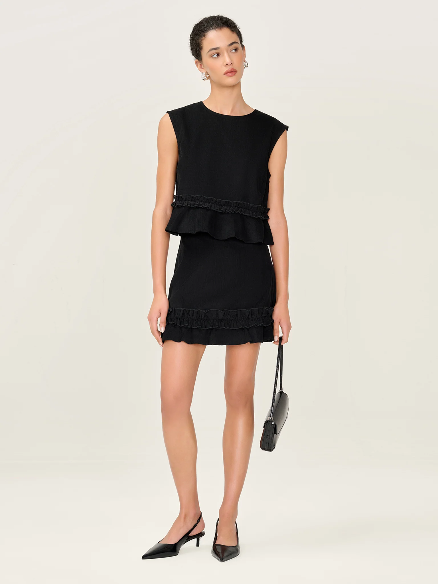 Prudie Cord Skirt in Black - Image 6