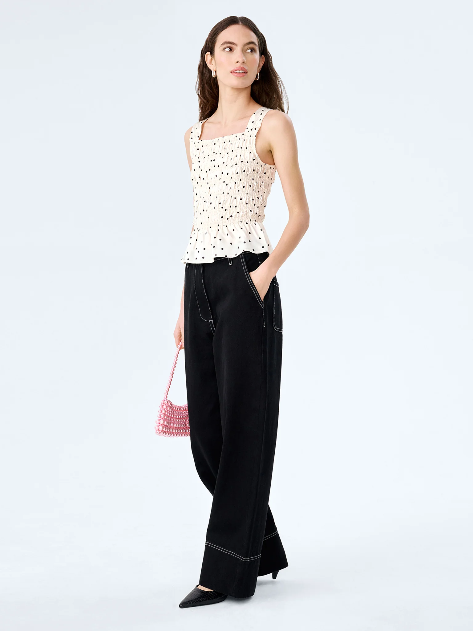 Rain Top in White Polka Dot - Image 3