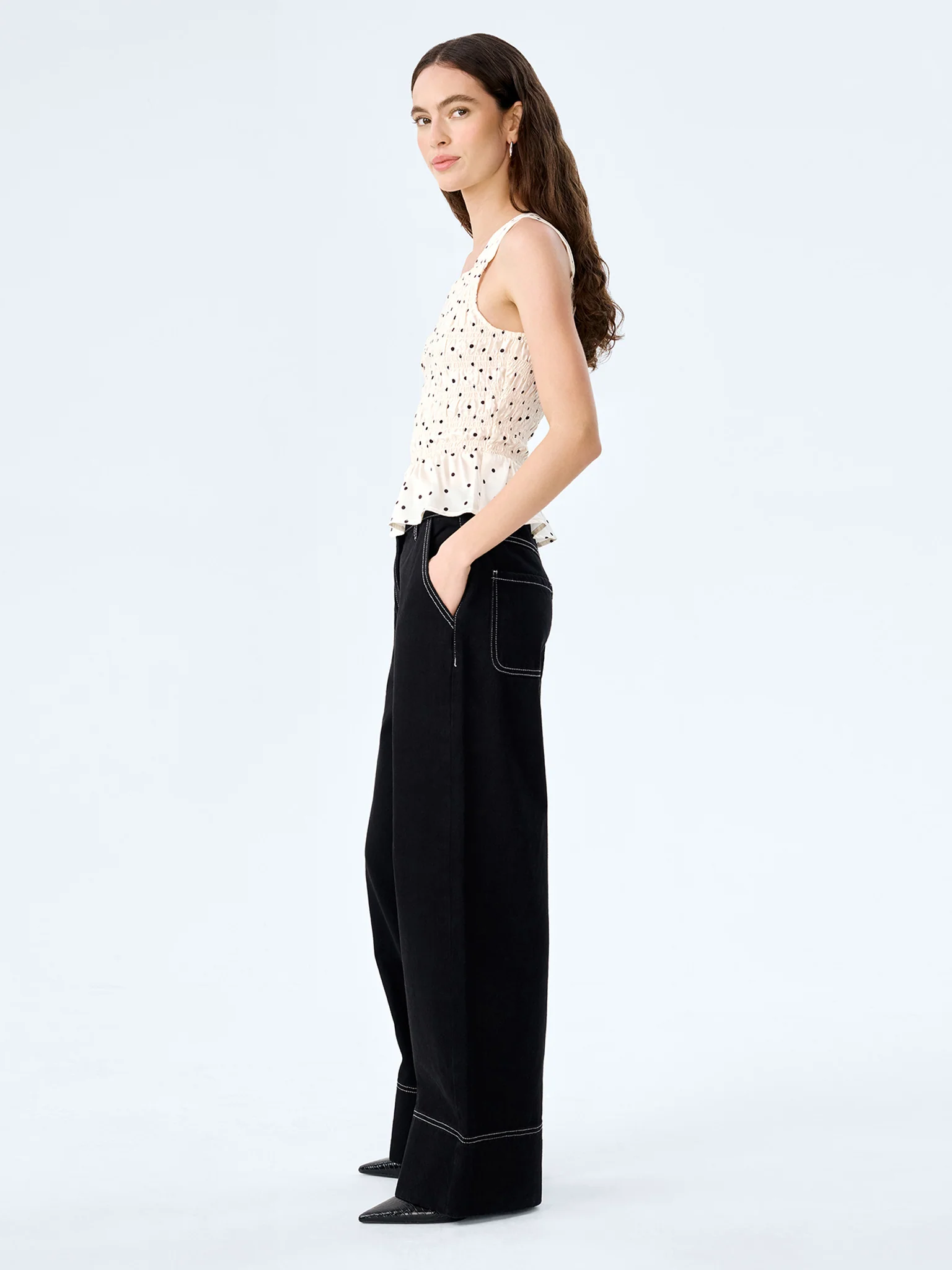 Rain Top in White Polka Dot - Image 4