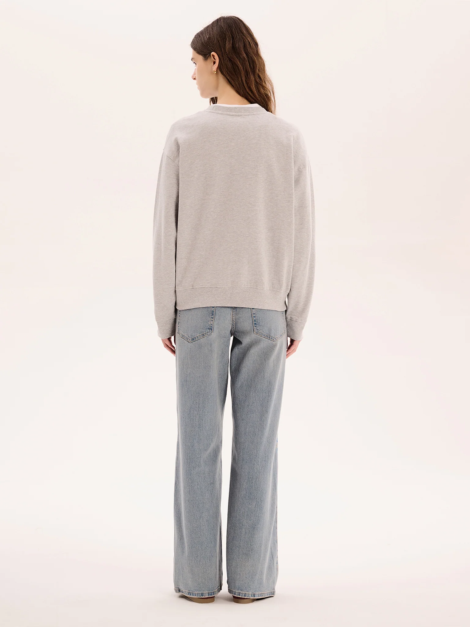 Raspberry Sweatshirt in Grey Marl - Image 3