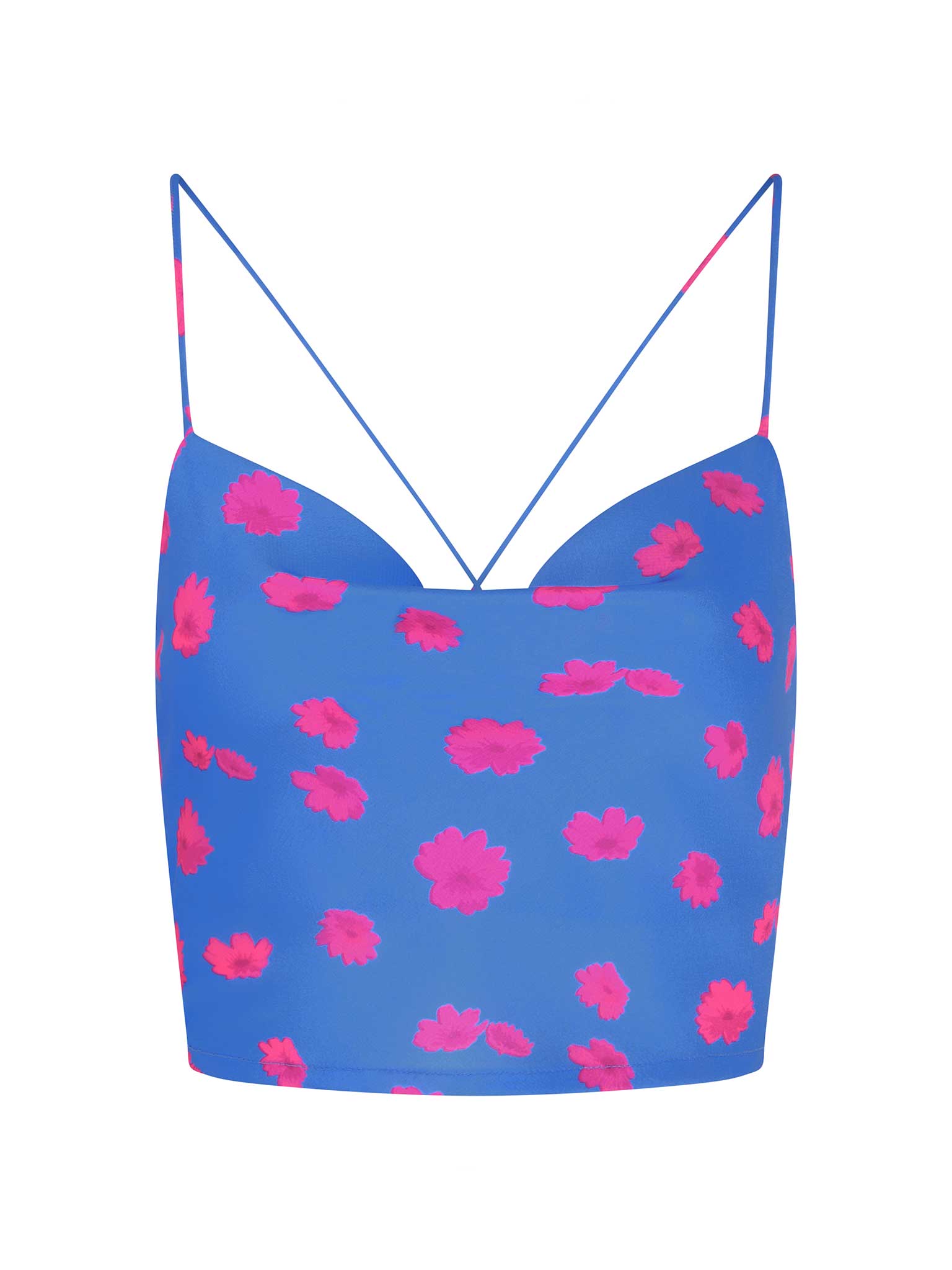 Raya Cami Top in Blue Floral Print - Image 5