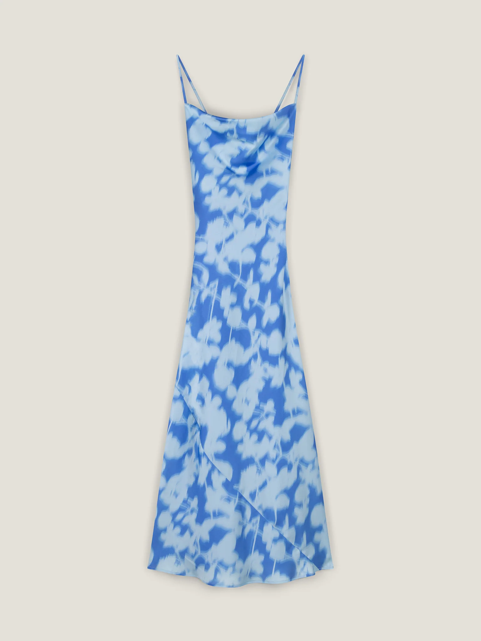 Riviera Dress in Blue Blurred Floral - Image 6