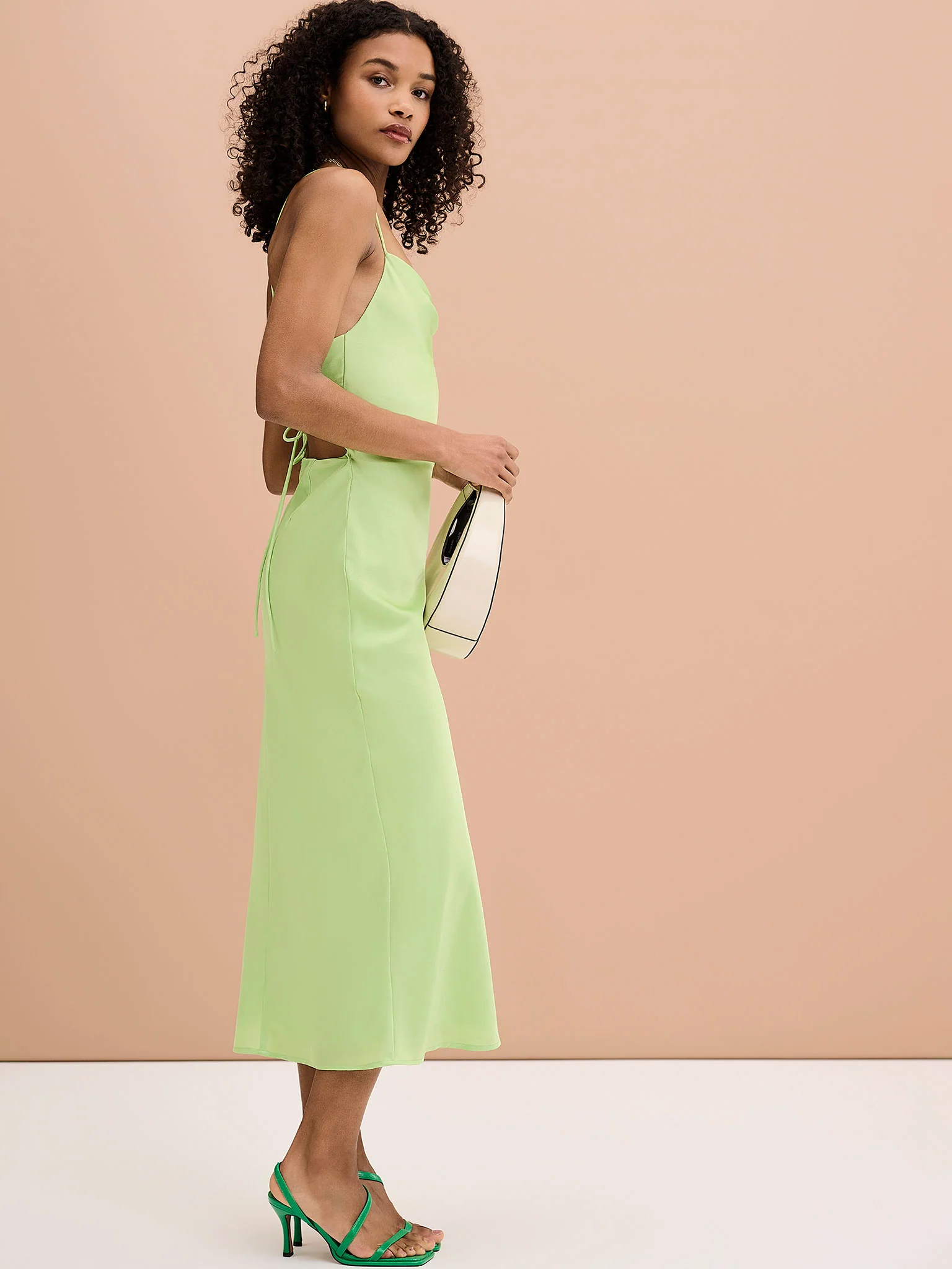 Riviera Midi Dress in Apple Green - Image 2