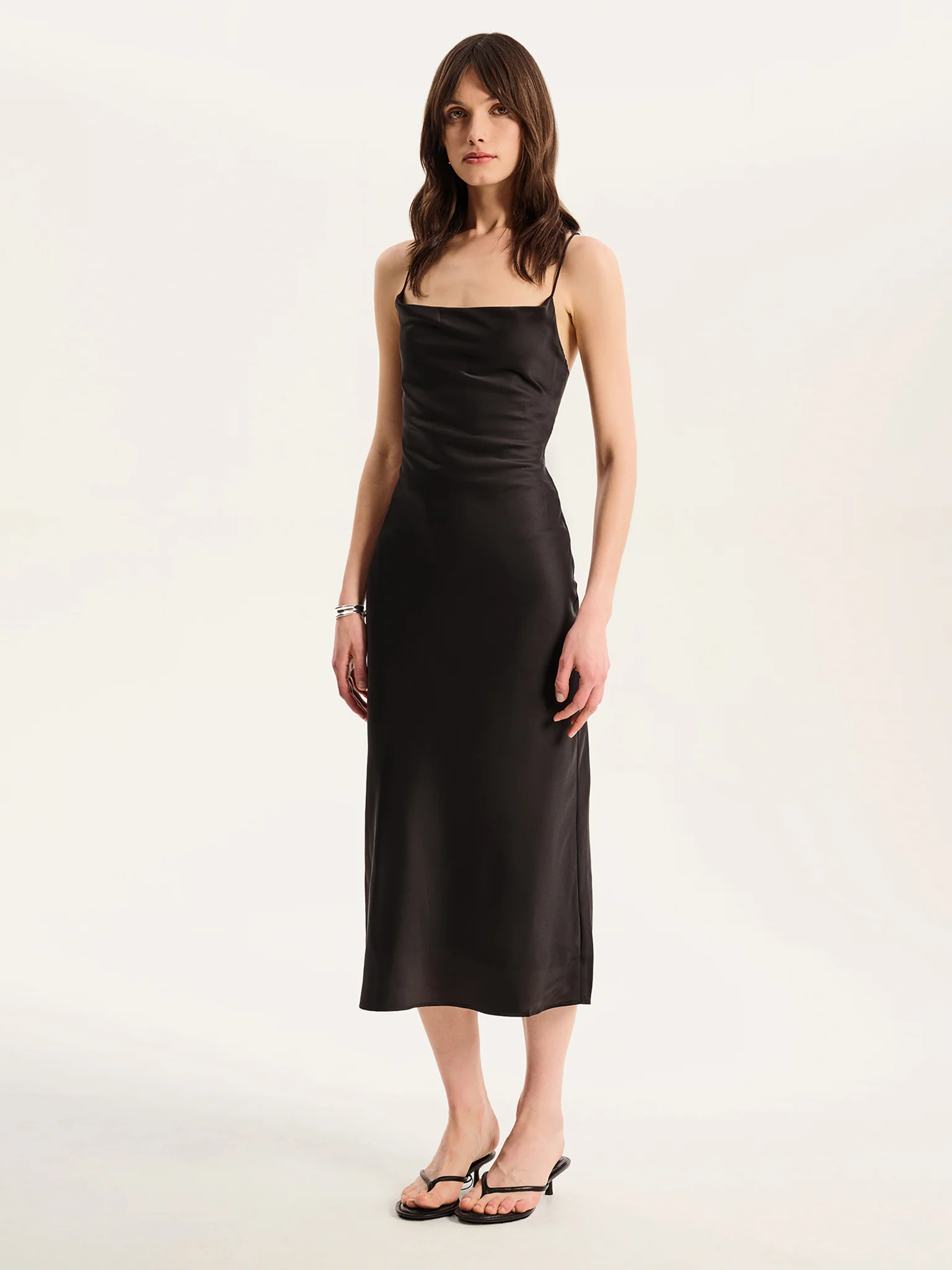 Riviera Midi Dress in Black - Image 3