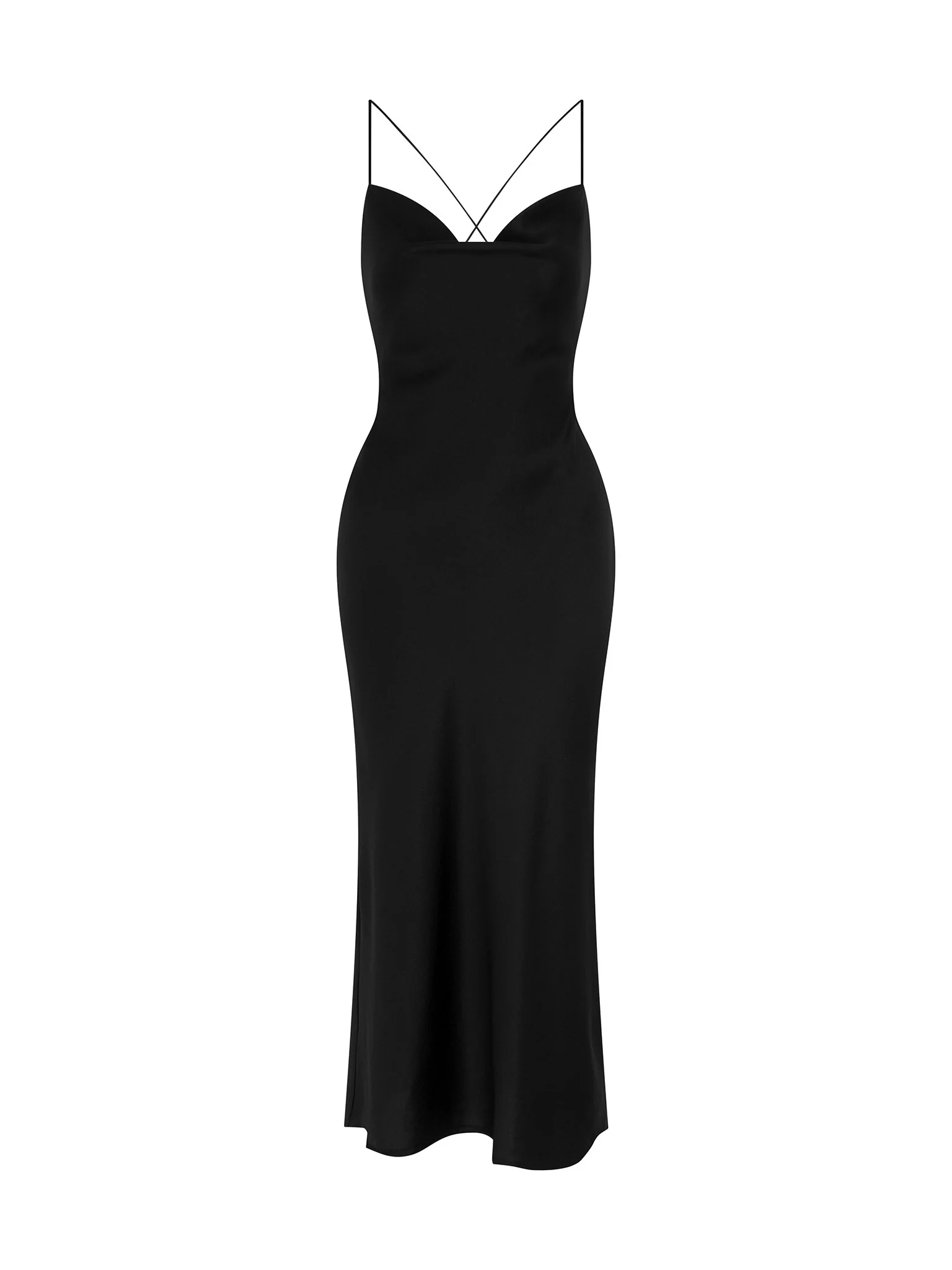 Riviera Midi Dress in Black - Image 5