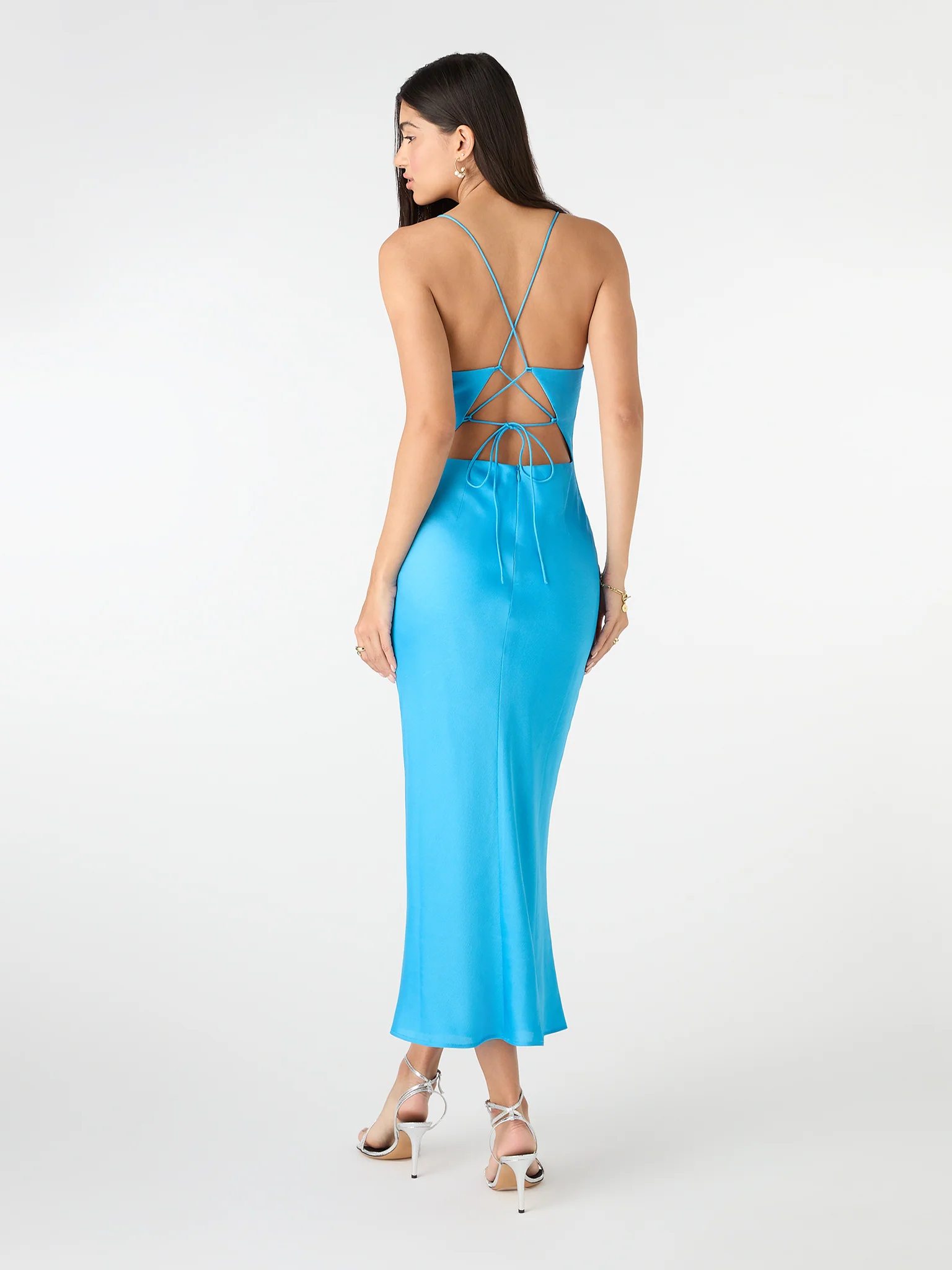 Riviera Midi Dress in Blue - Image 3