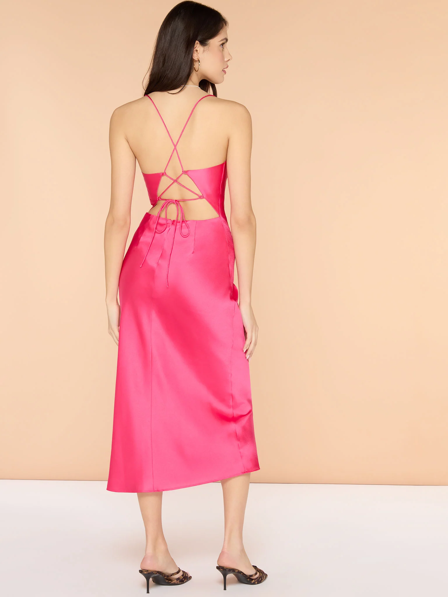 Riviera Midi Dress in Cerise - Image 3
