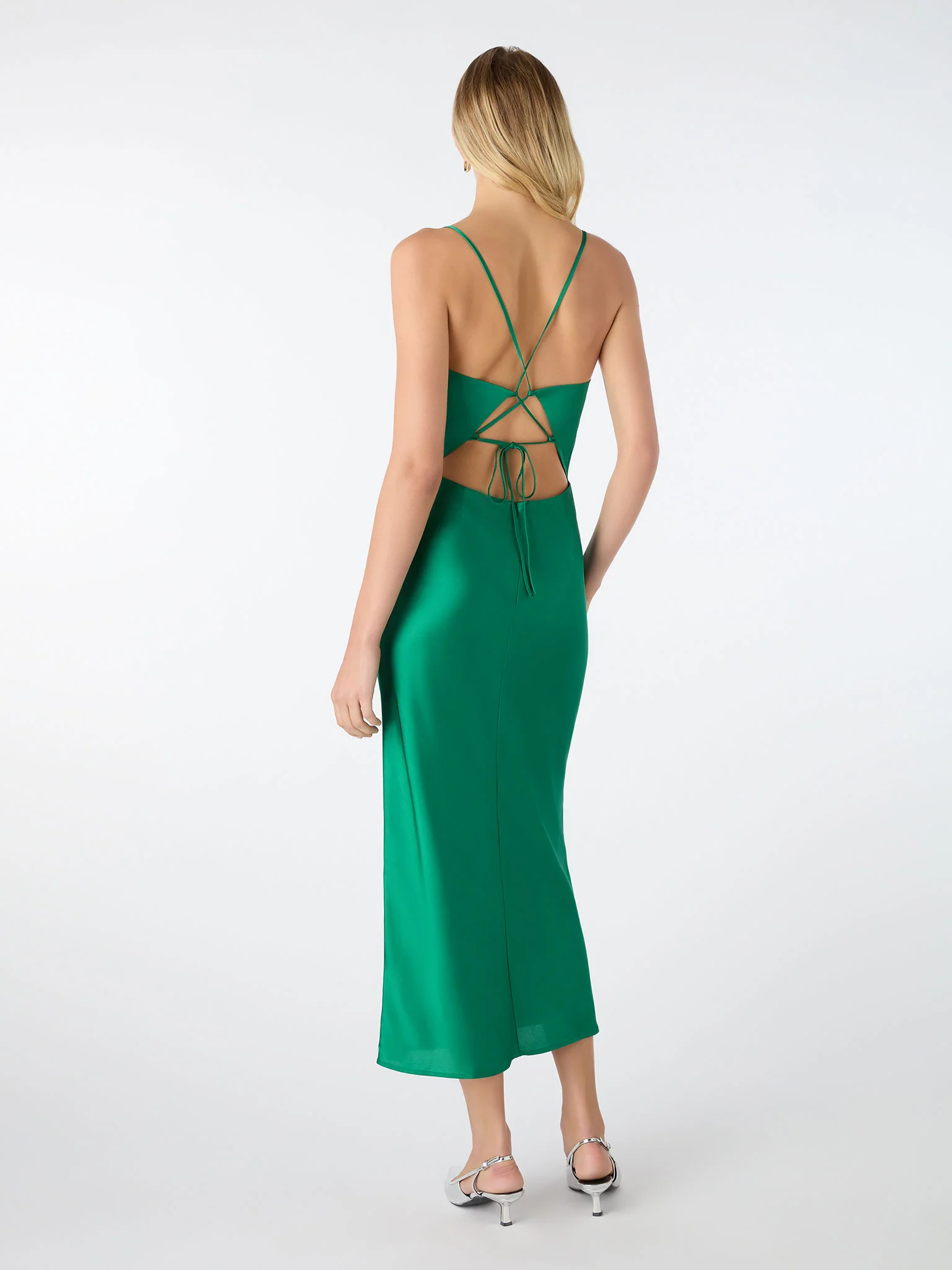 Riviera Midi Dress in Viridian Green - Image 3