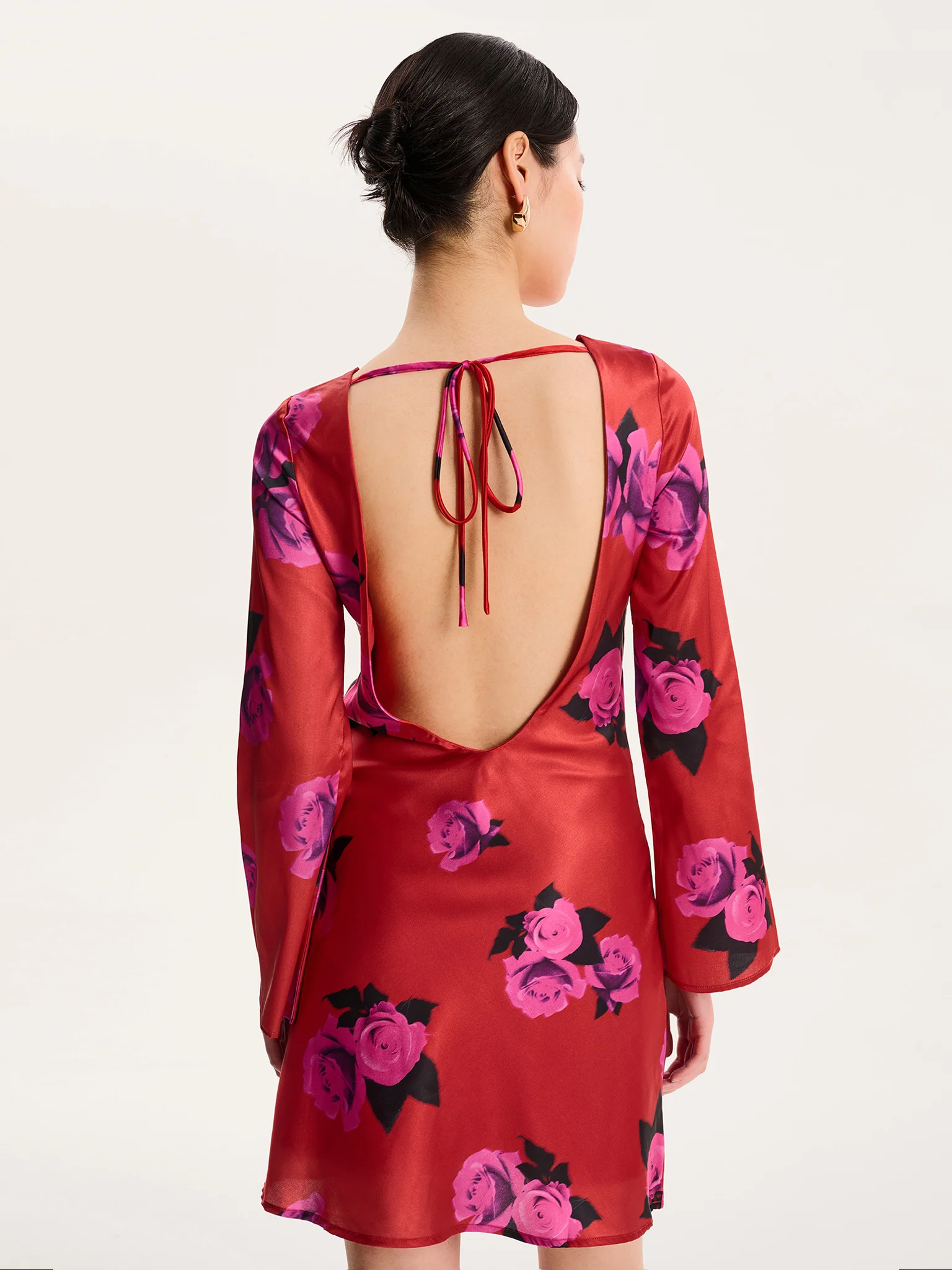 Roberta Dress in Red Floral - Image 3