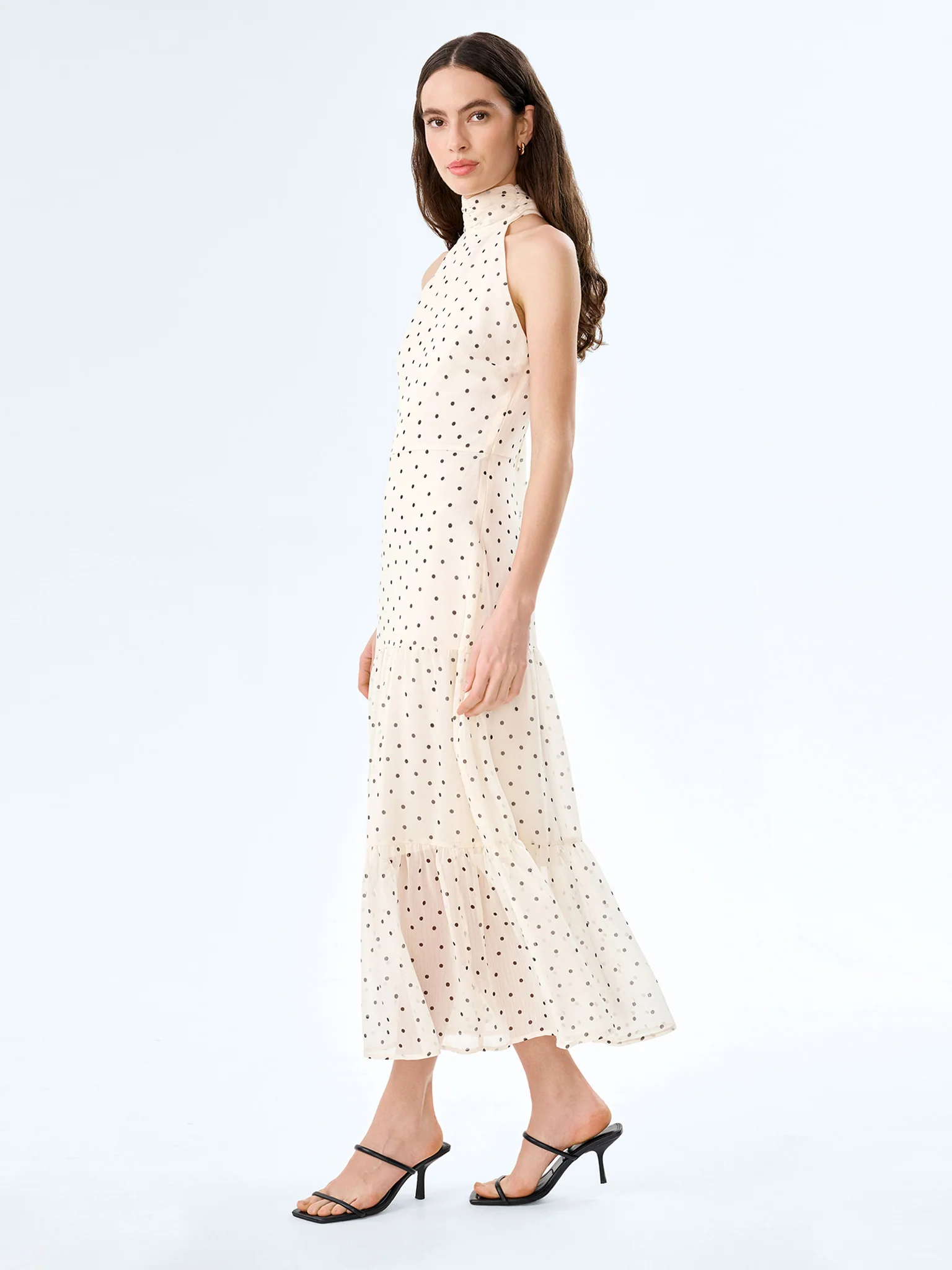 Romeo Dress in White Polka Dot - Image 2