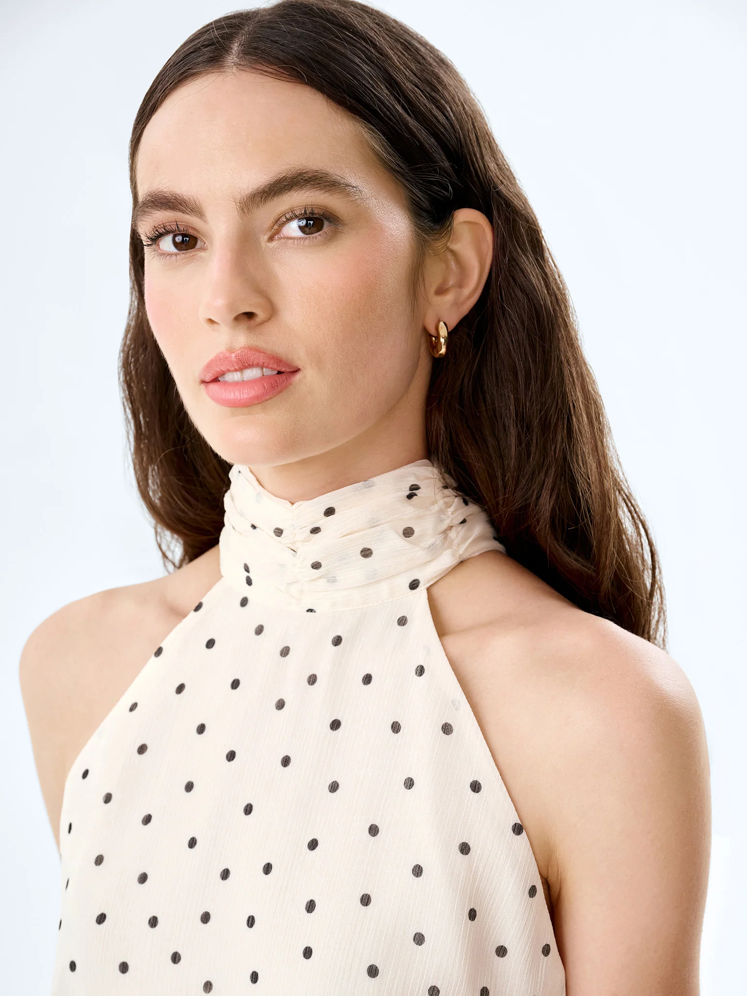 Romeo Dress in White Polka Dot - Image 3