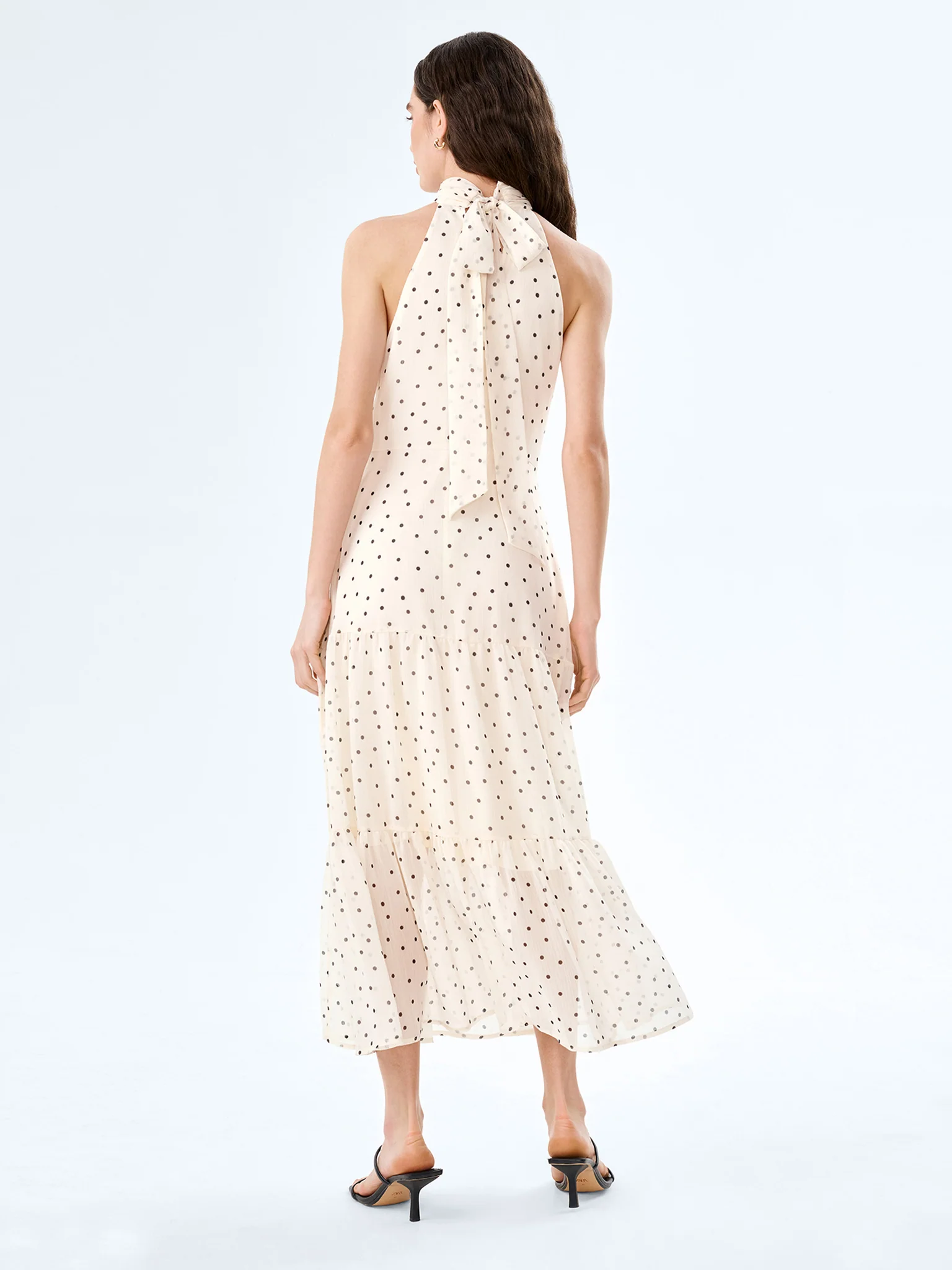 Romeo Dress in White Polka Dot - Image 5
