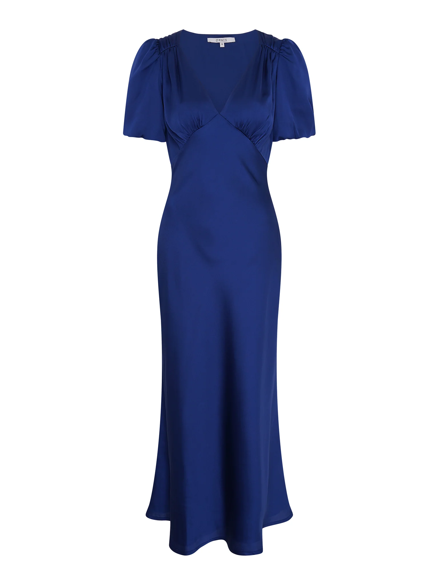Rosie Puff Sleeve Dress in Navy - Image 5