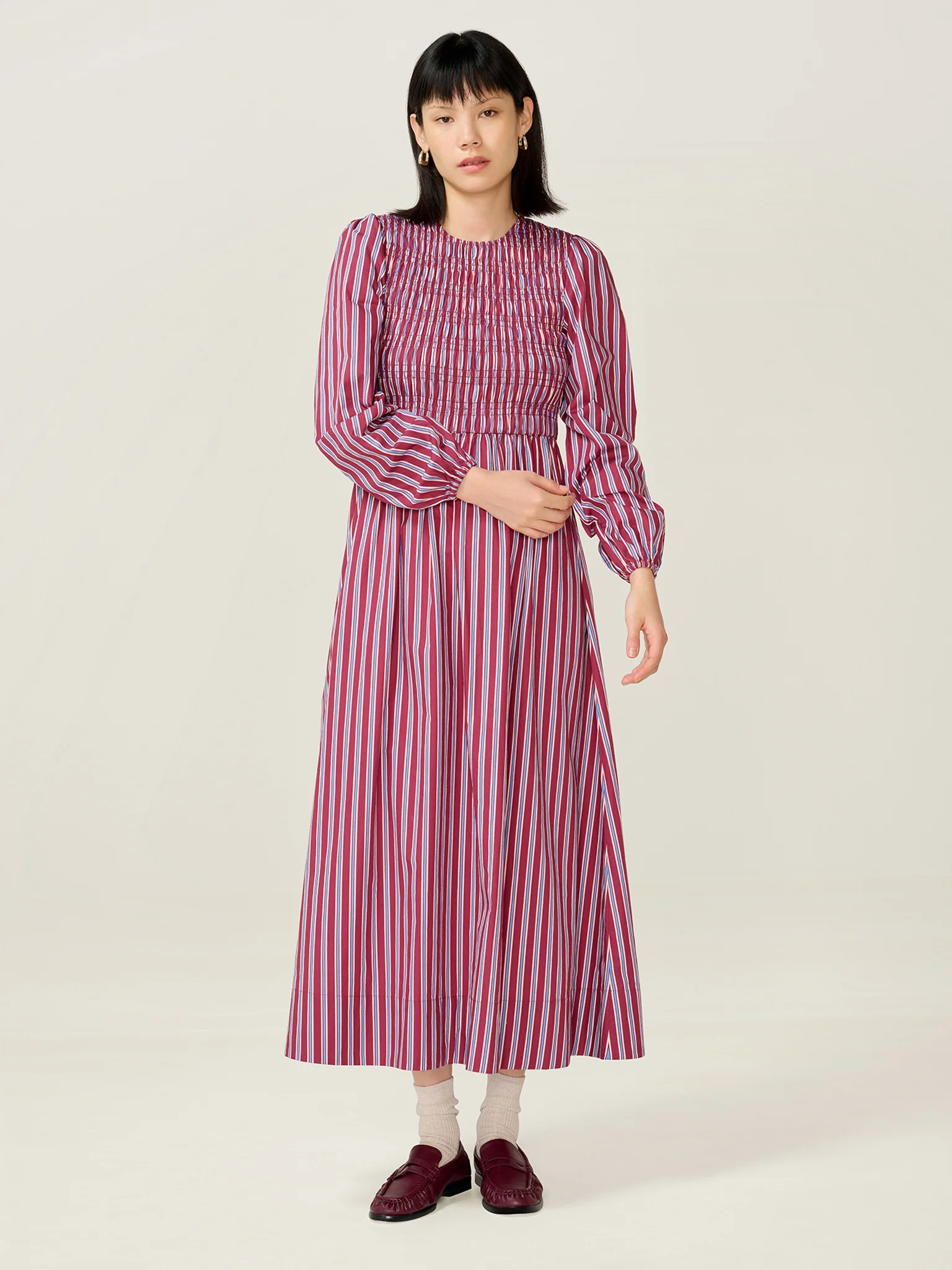 Saint Dress in Blue Stripe - Image 3