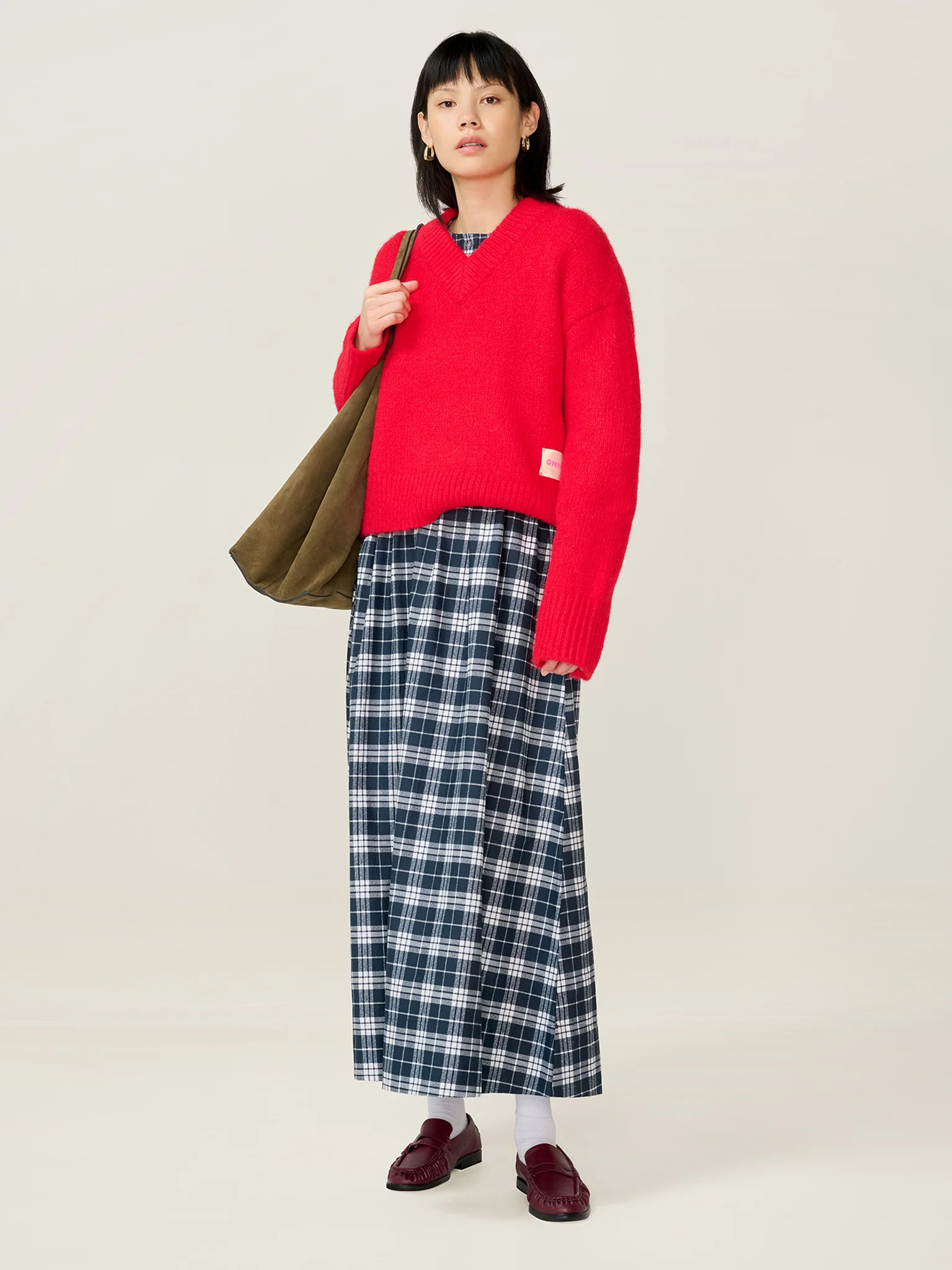 Saint Dress in Navy Check - Image 9