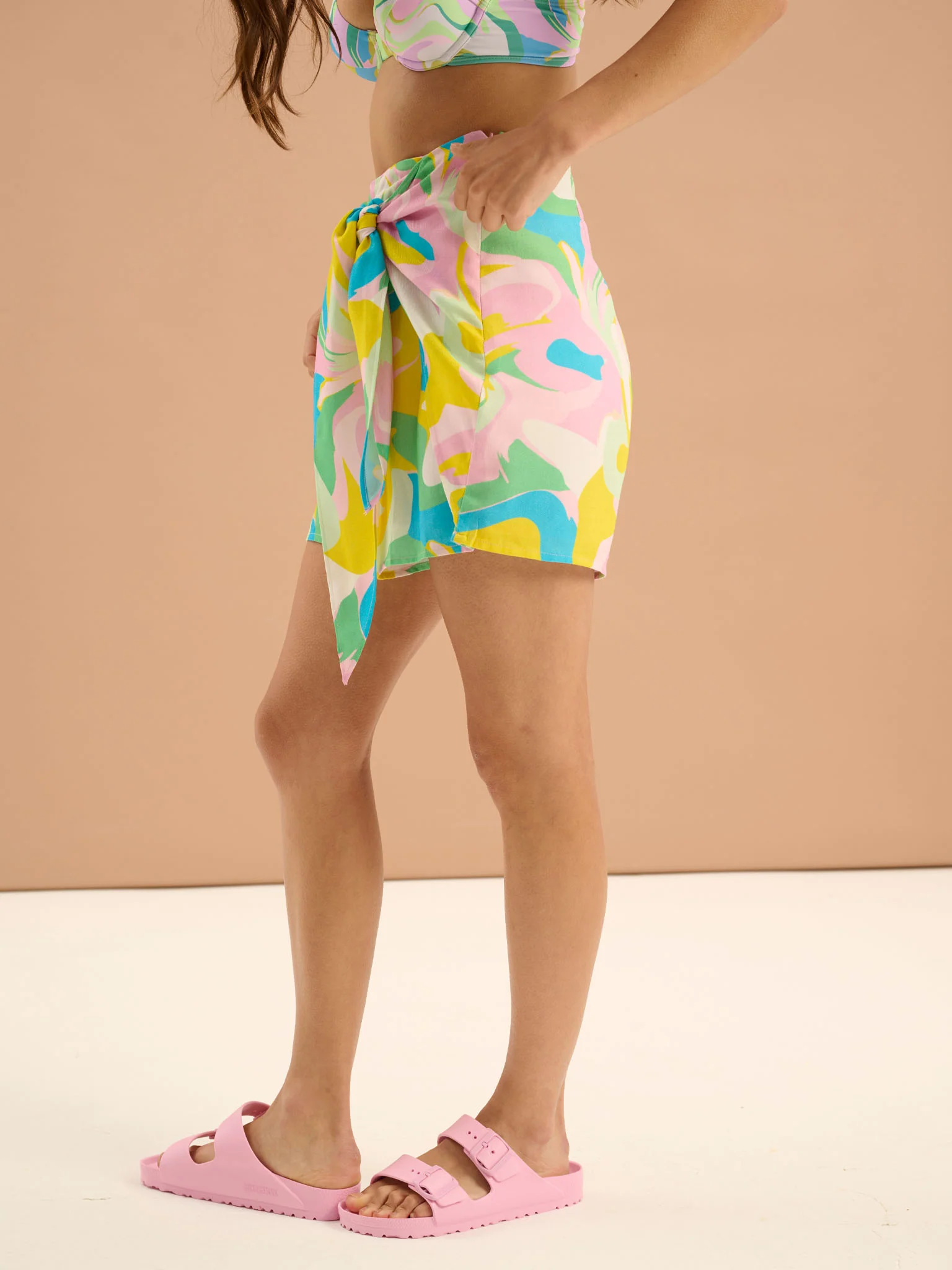 Samie Viscose Twill Wrap Front Short - Image 3