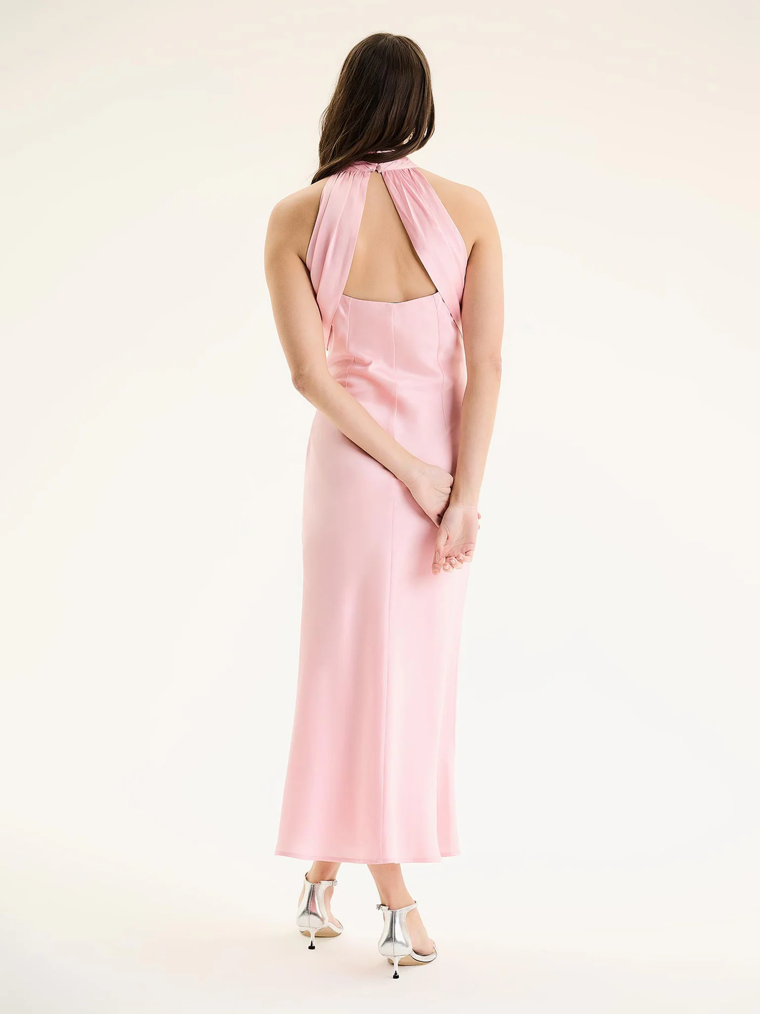 Seychelles Drape Back Detail Dress in Pink - Image 3