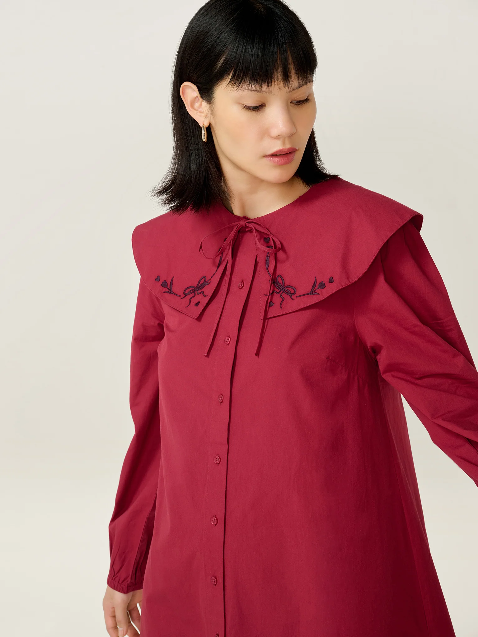 Sloane Dress in Merlot - Image 2