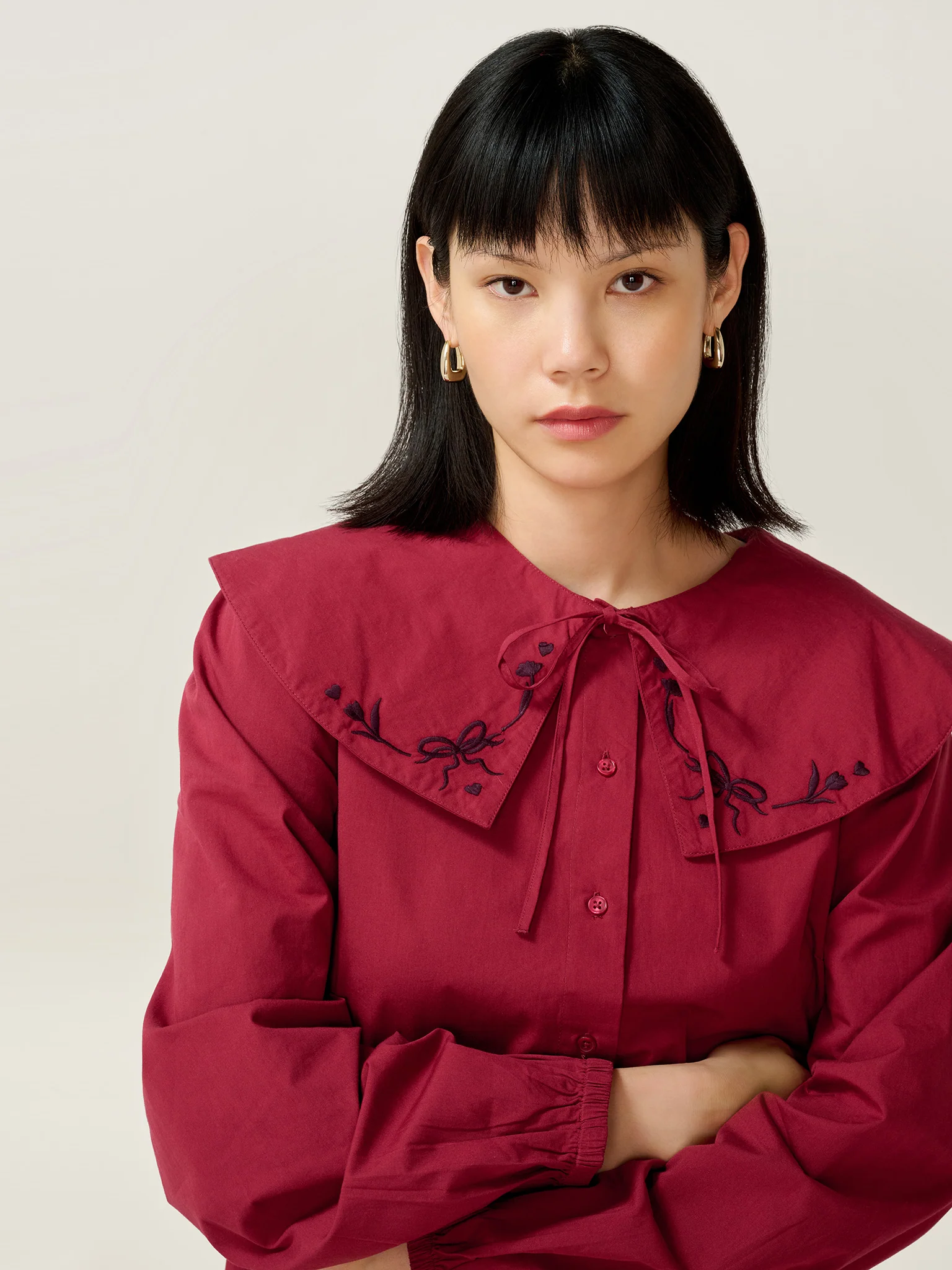 Sloane Dress in Merlot - Image 6